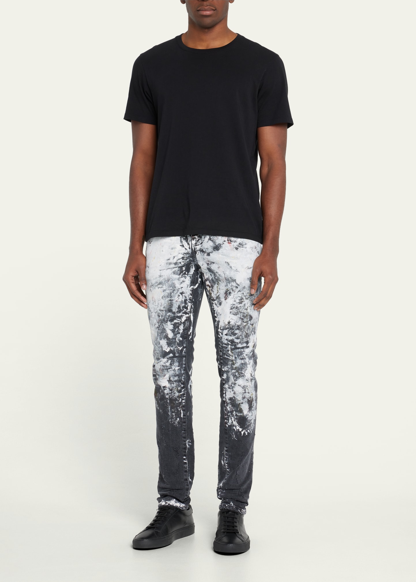 Saint Laurent Tie Dye Jeans in Black for Men