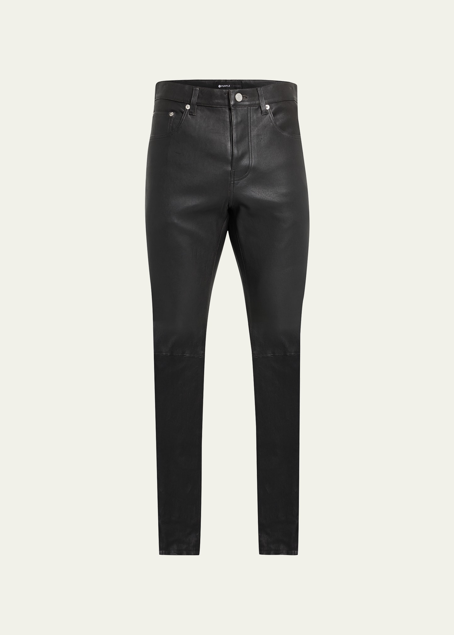 Purple Men's P001 Black Resin Skinny Jeans In Blk Beauty