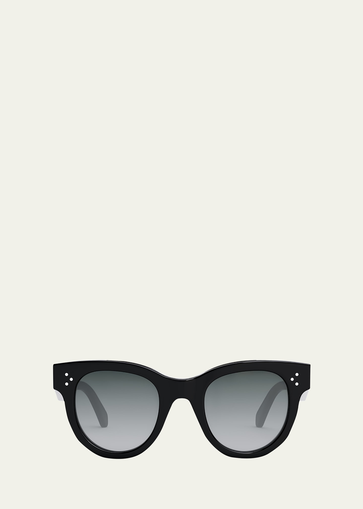 Shop Celine Tortoiseshell Acetate Cat-eye Sunglasses In Shiny Black