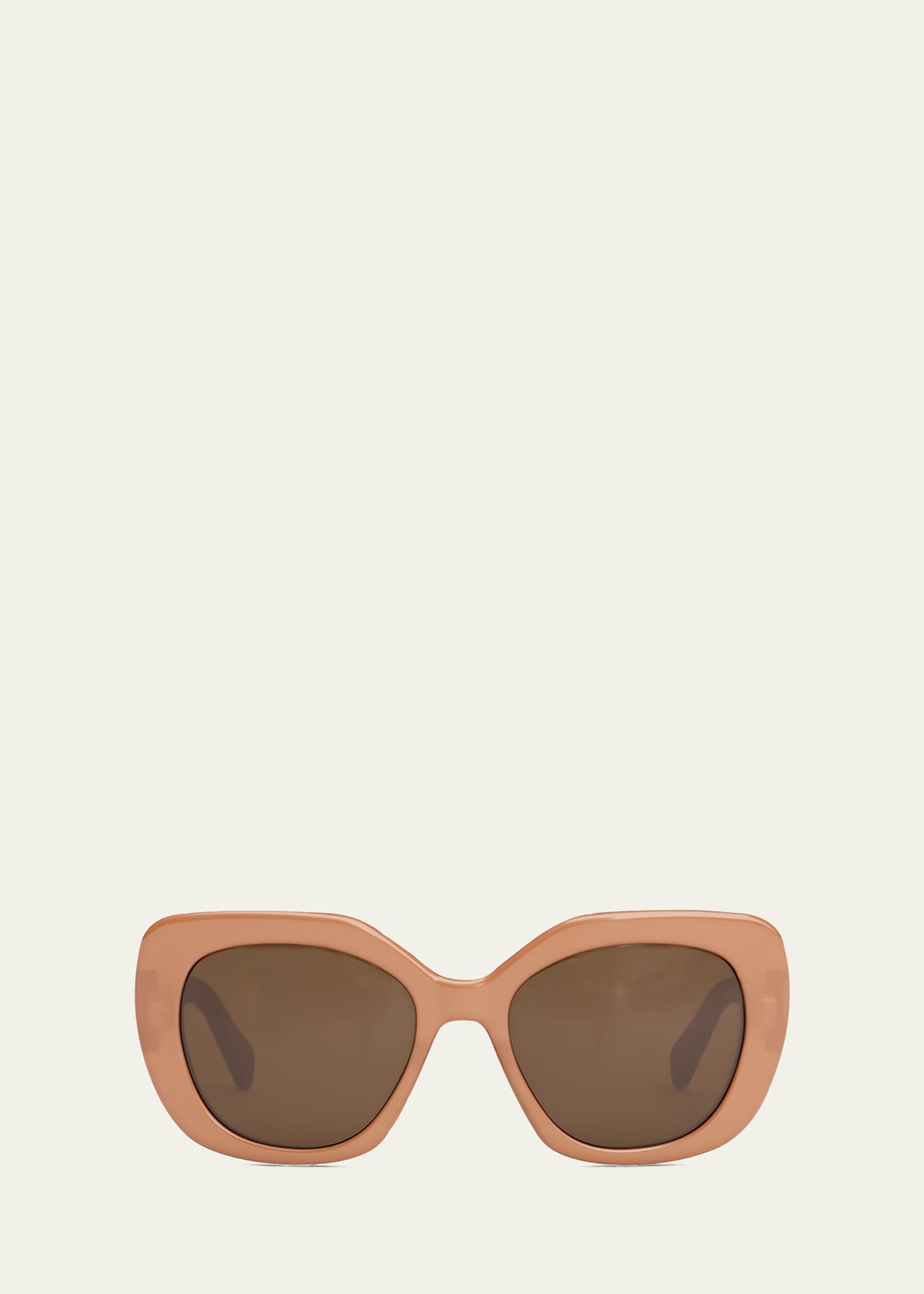 Celine Triomphe-plaque Butterfly-frame Sunglasses In Pink