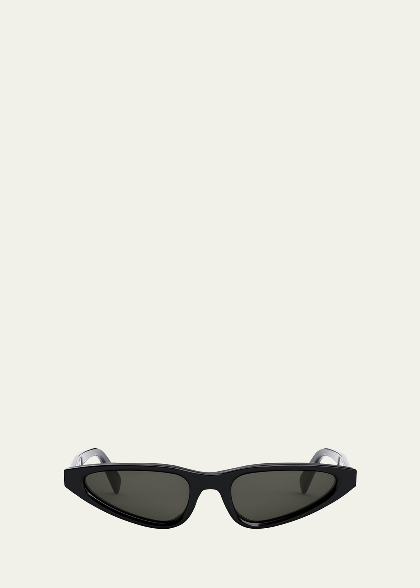 Celine Logo Acetate Cat-eye Sunglasses In Shiny Black