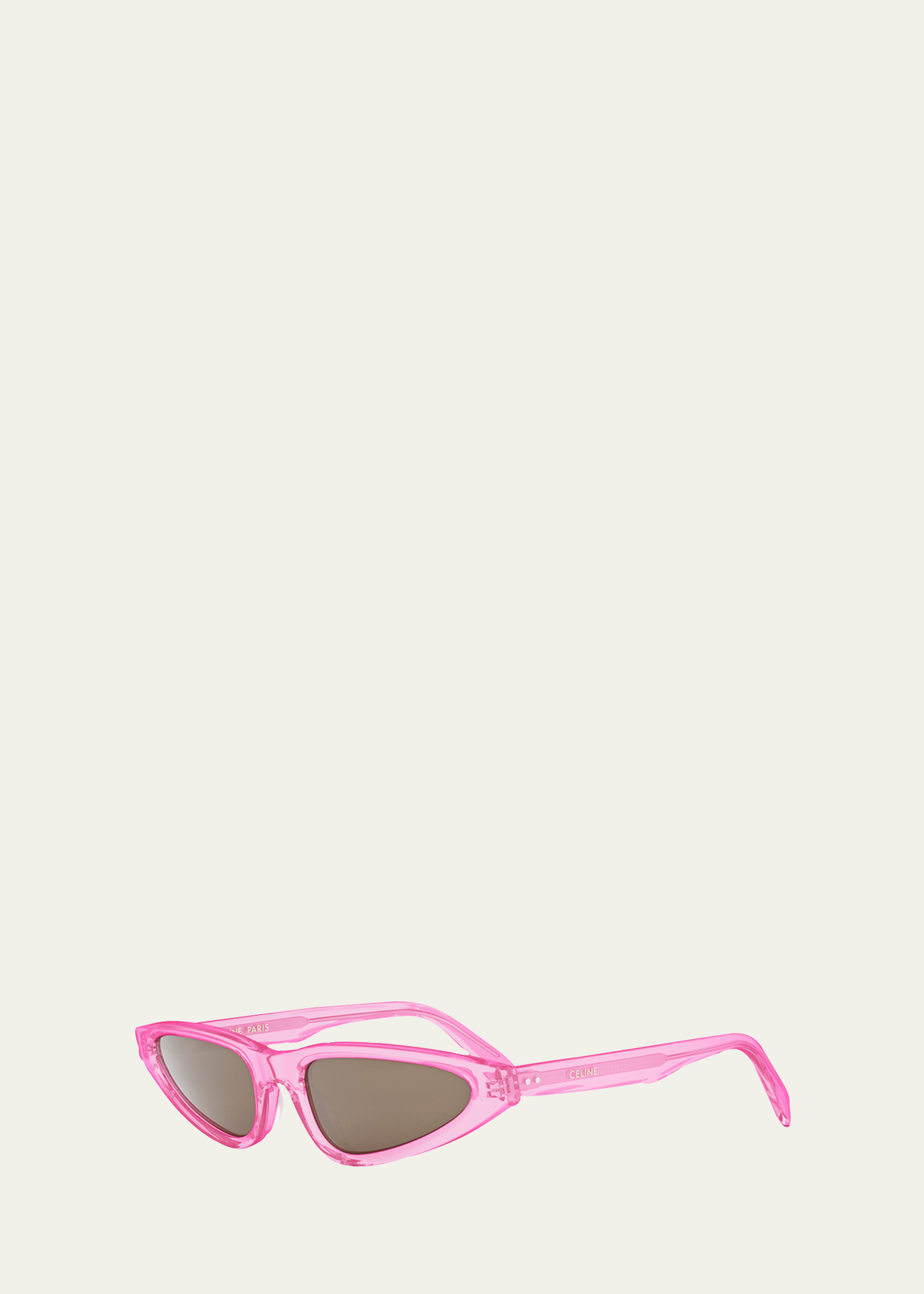 Celine Logo Acetate Cat-eye Sunglasses In Shiny Fuxia