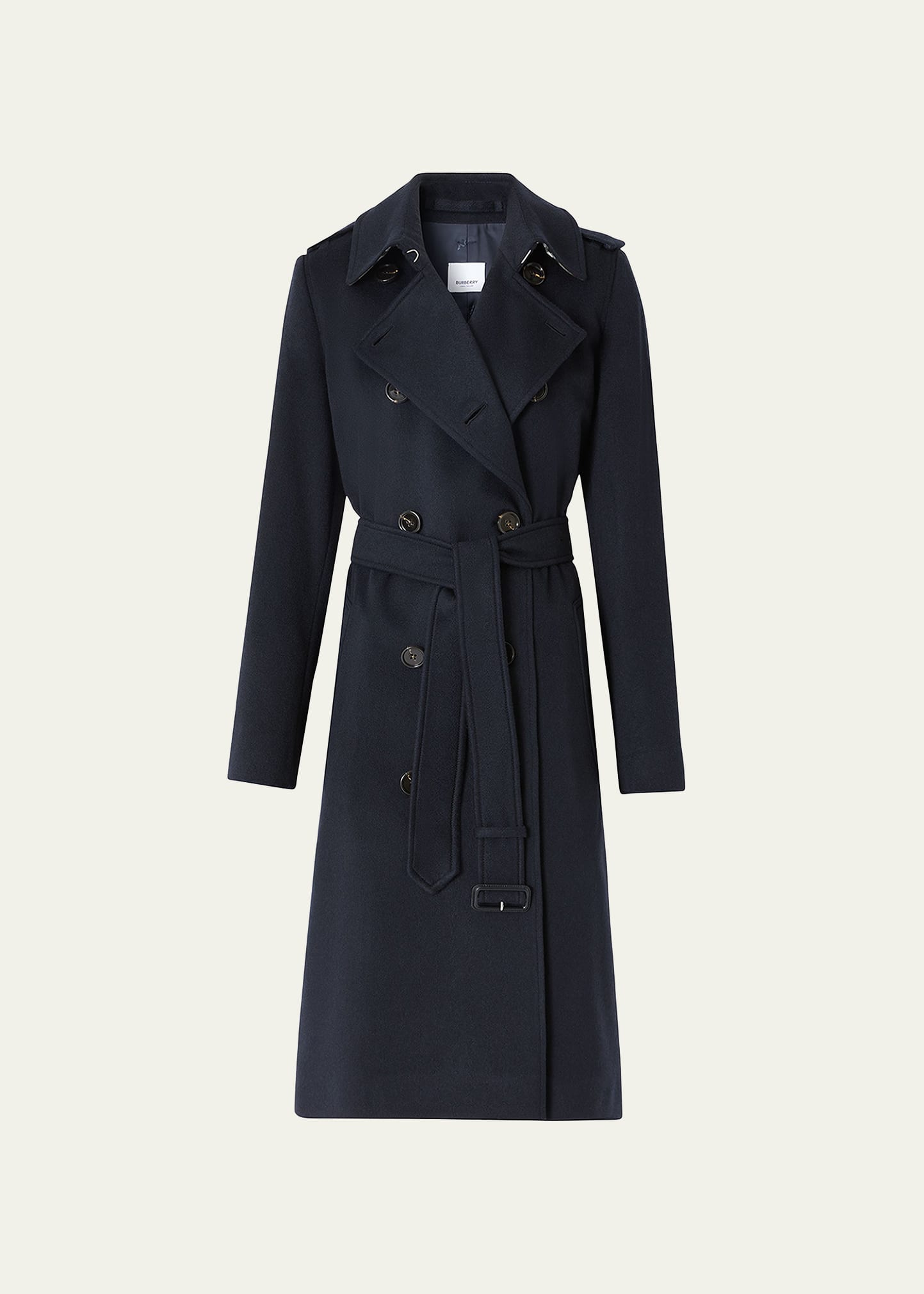 Kensington Cashmere Belted Mid Trench Coat