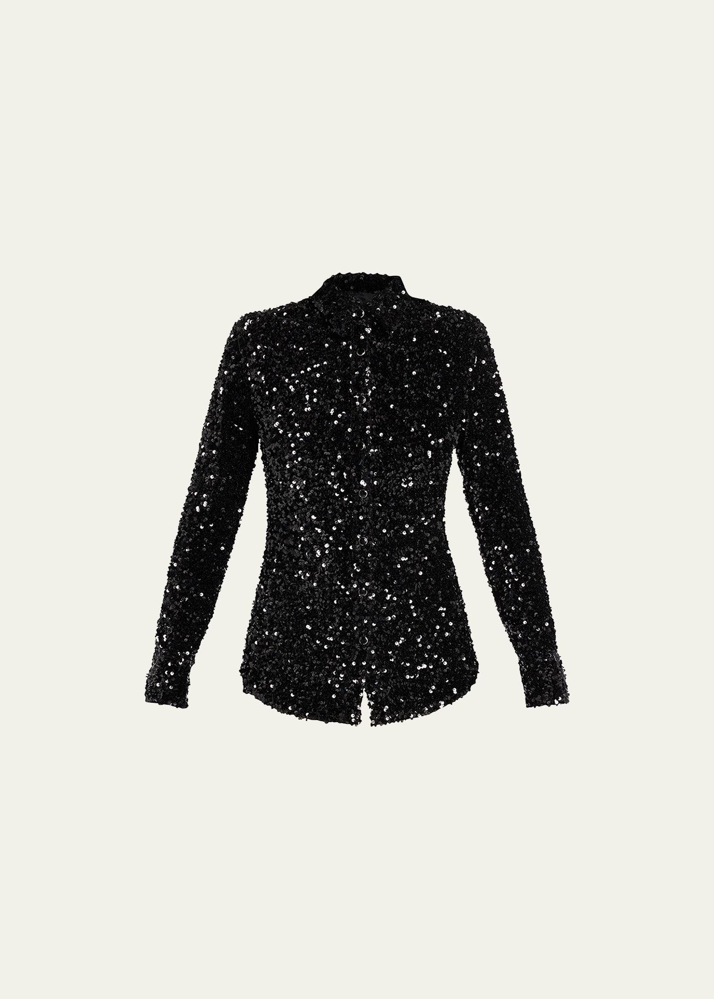 Cout De La Liberte Sequined Button Down Shirt