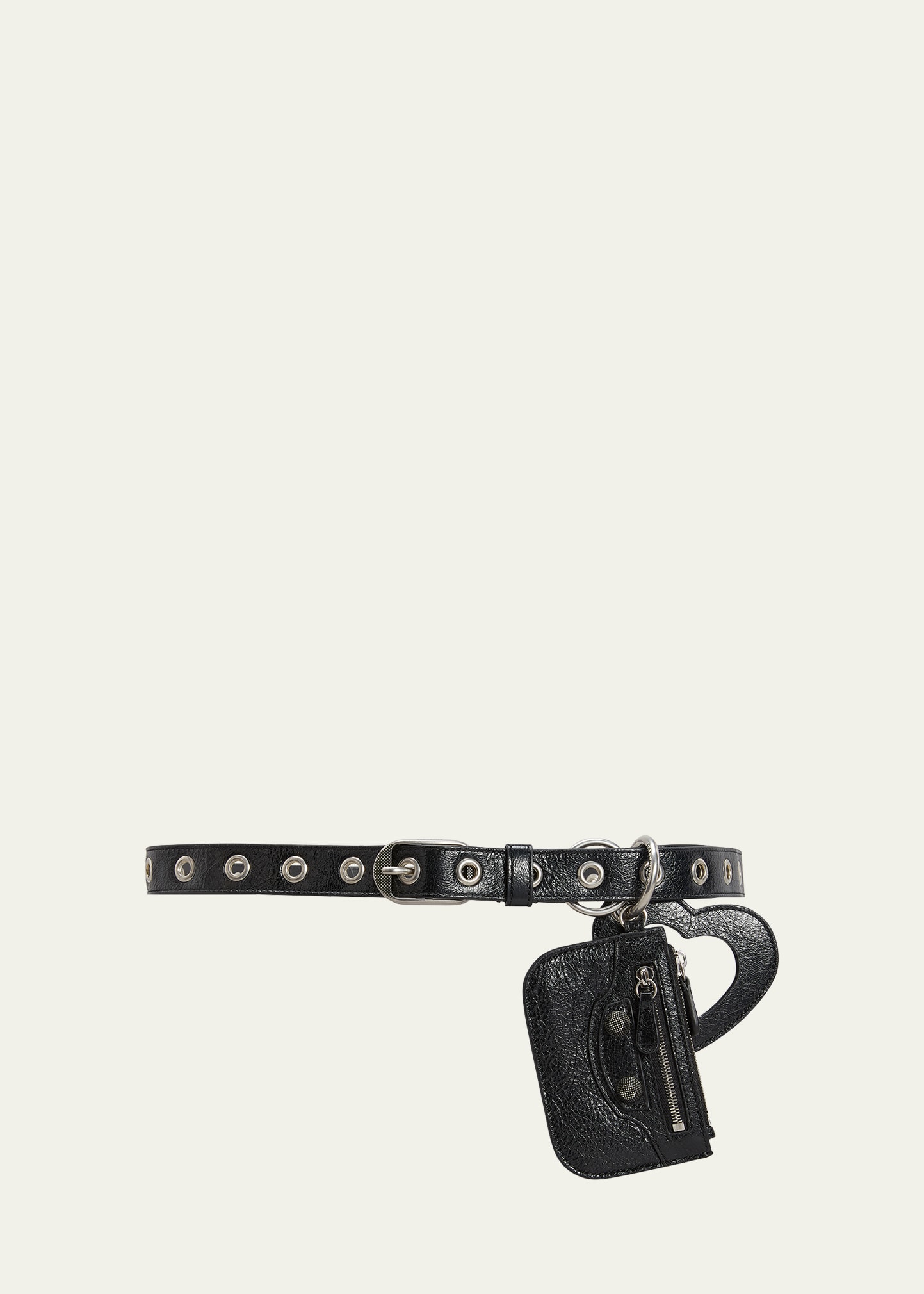 Balenciaga Charm Pouch Leather Belt