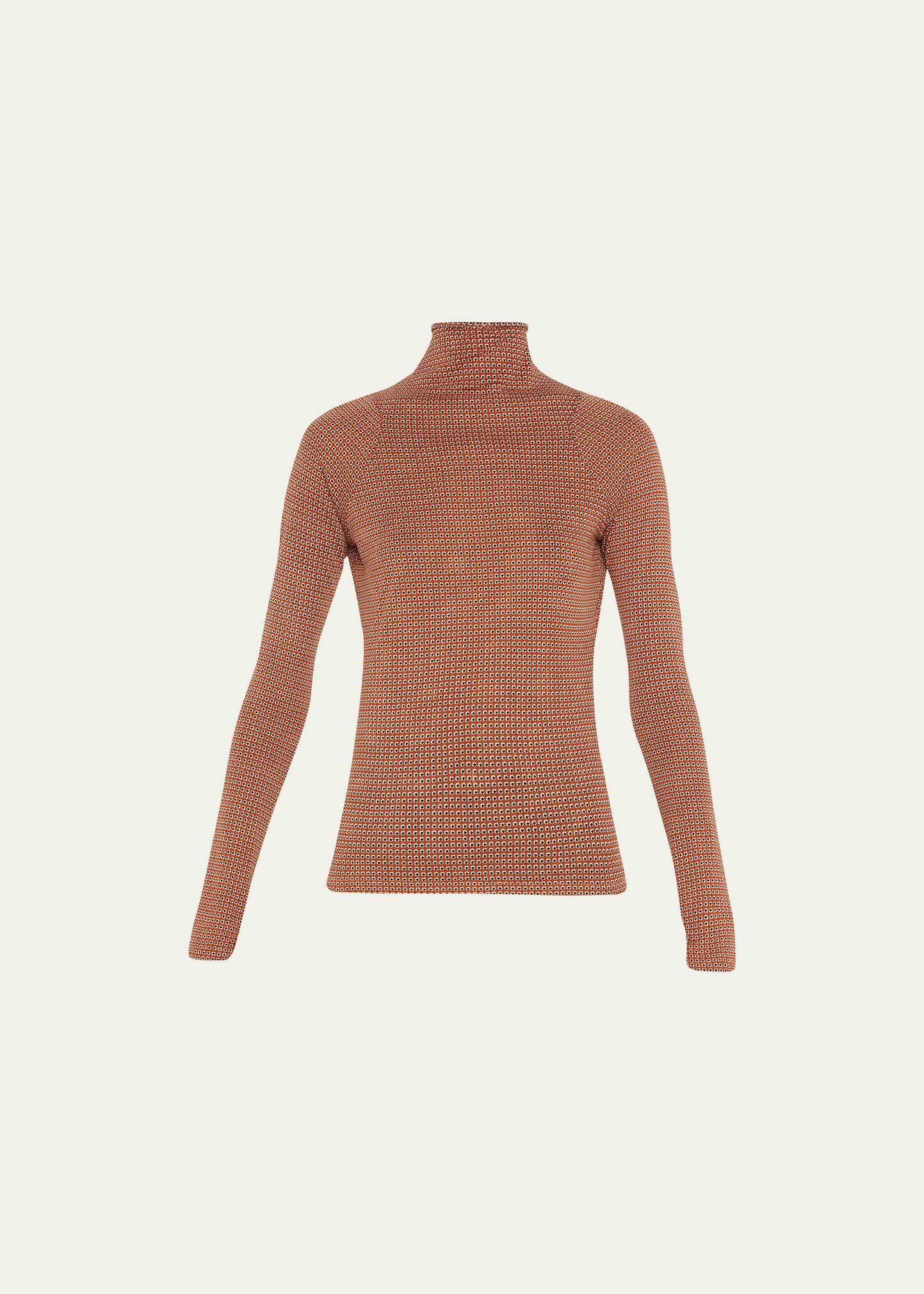 Rag & Bone Shaw Paneled Turtleneck Top In Brwnmlt