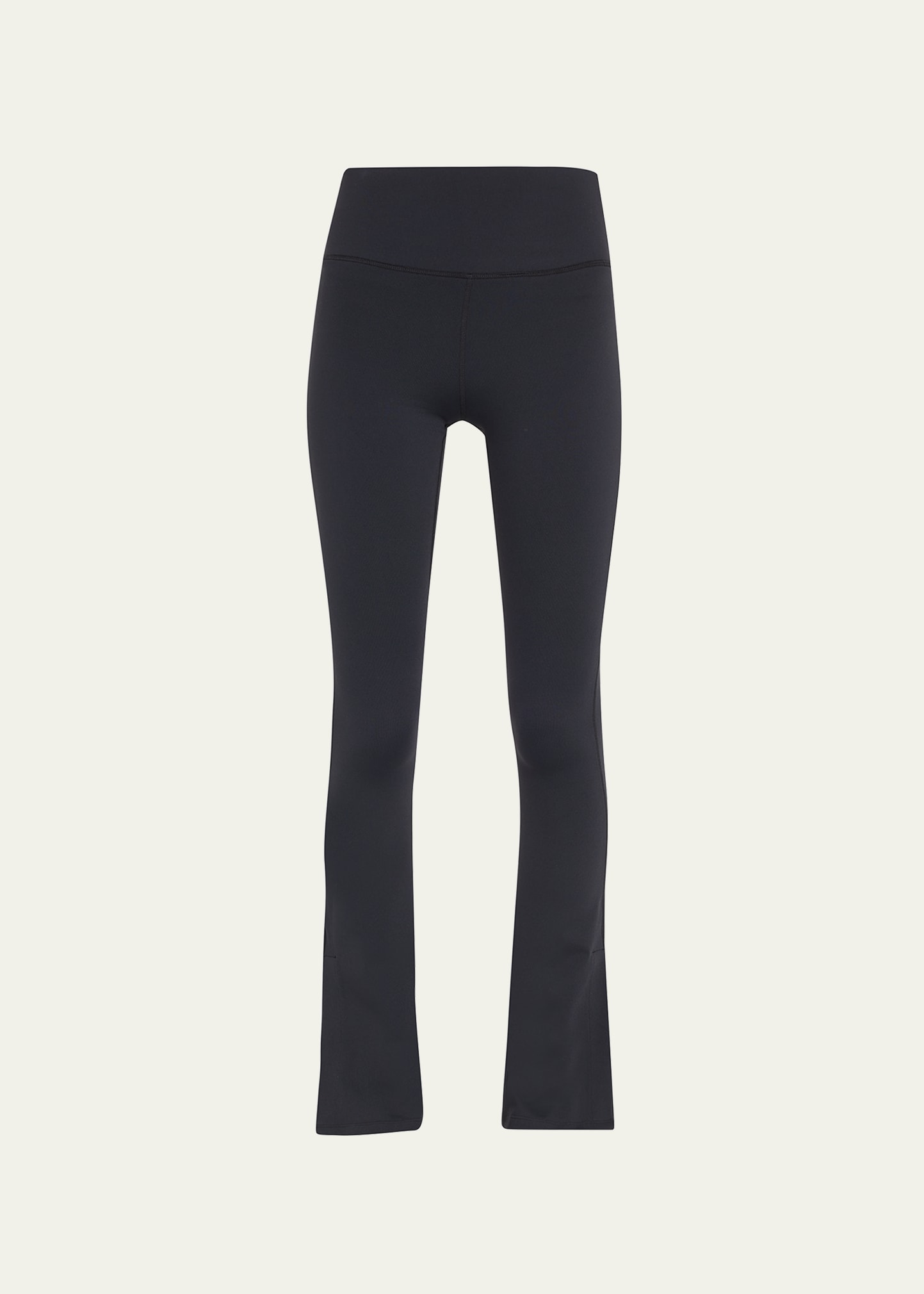 Splits59 Racquel High-waisted Slit Flare Pants In Black