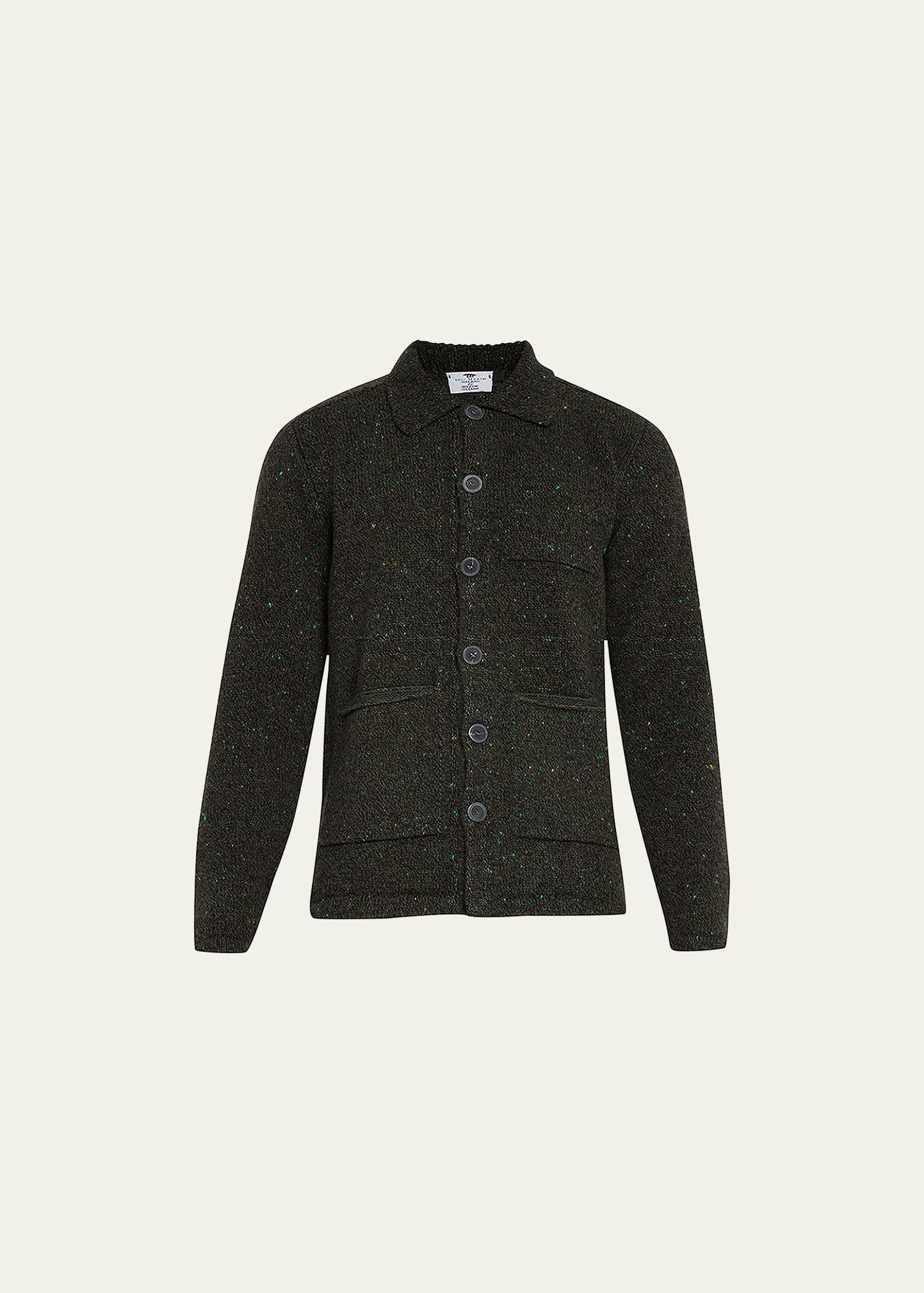 Inis Meain Men's Wool-Cashmere Button-Front Jacket