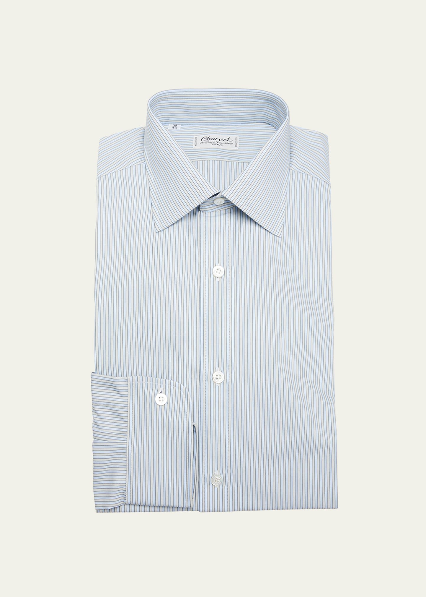Men's Stripe Cotton Dress Shirt