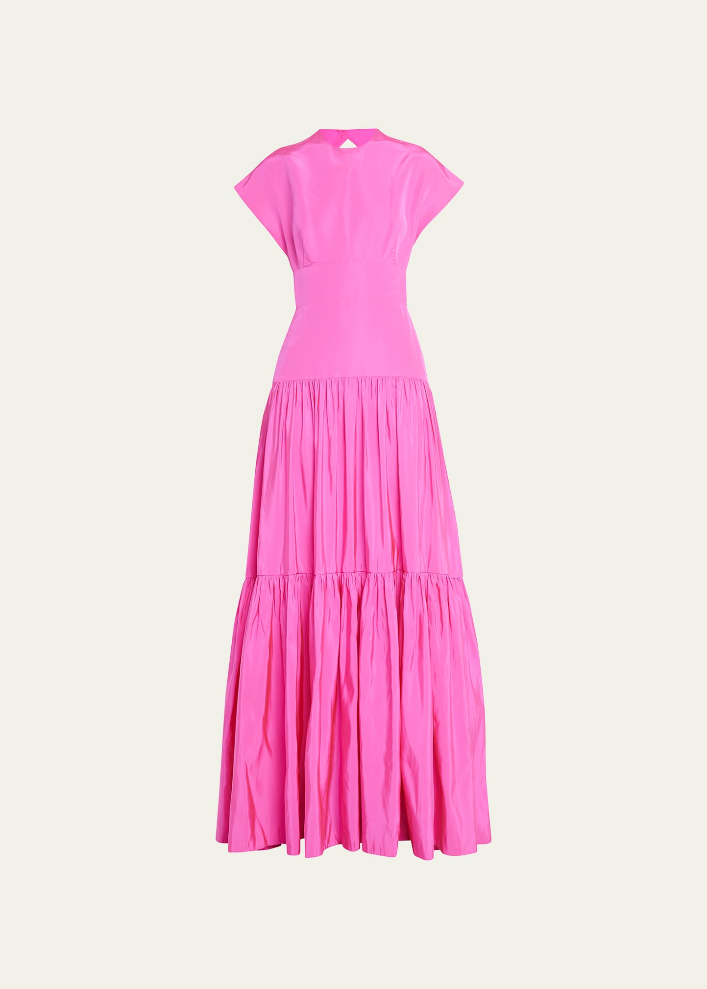 Silk Faille Tiered Gown