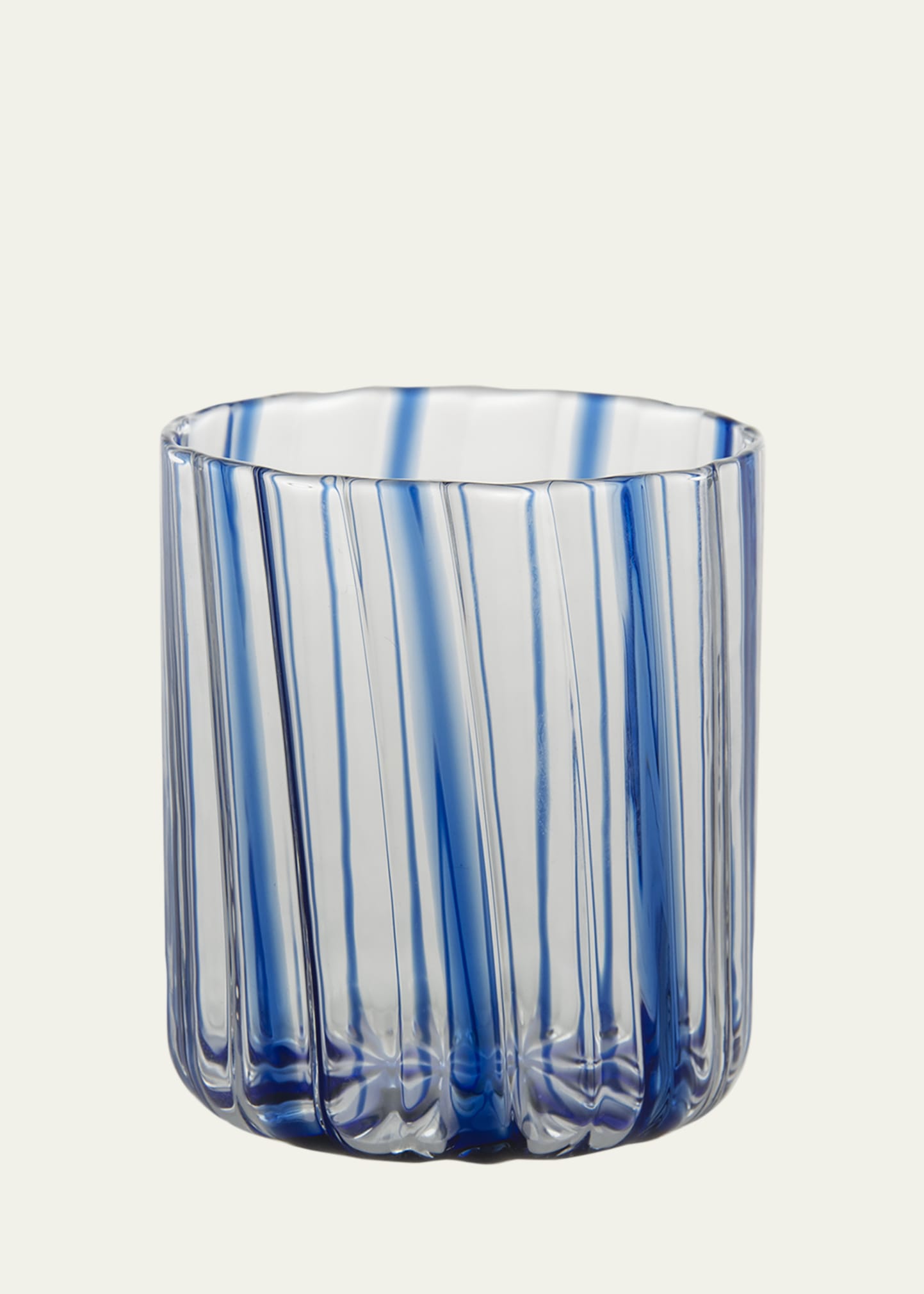 Tuttoattaccato Striped Glass, Blue