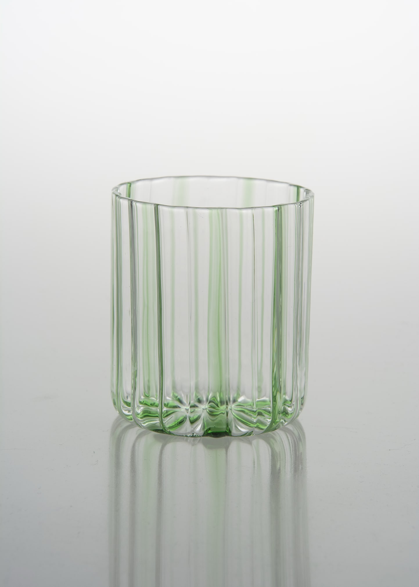 Tuttoattaccato Striped Glass, Green