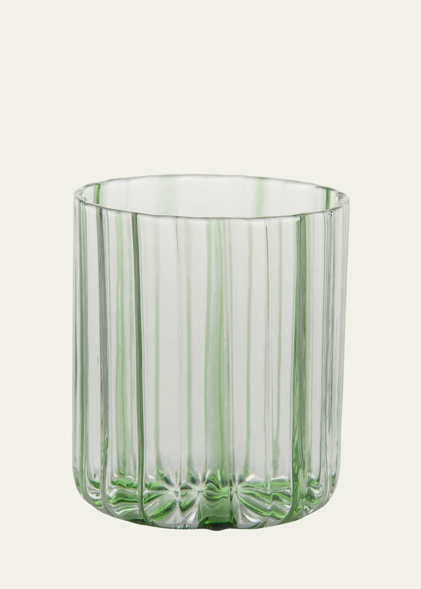 Tuttoattaccato Striped Glass, Green