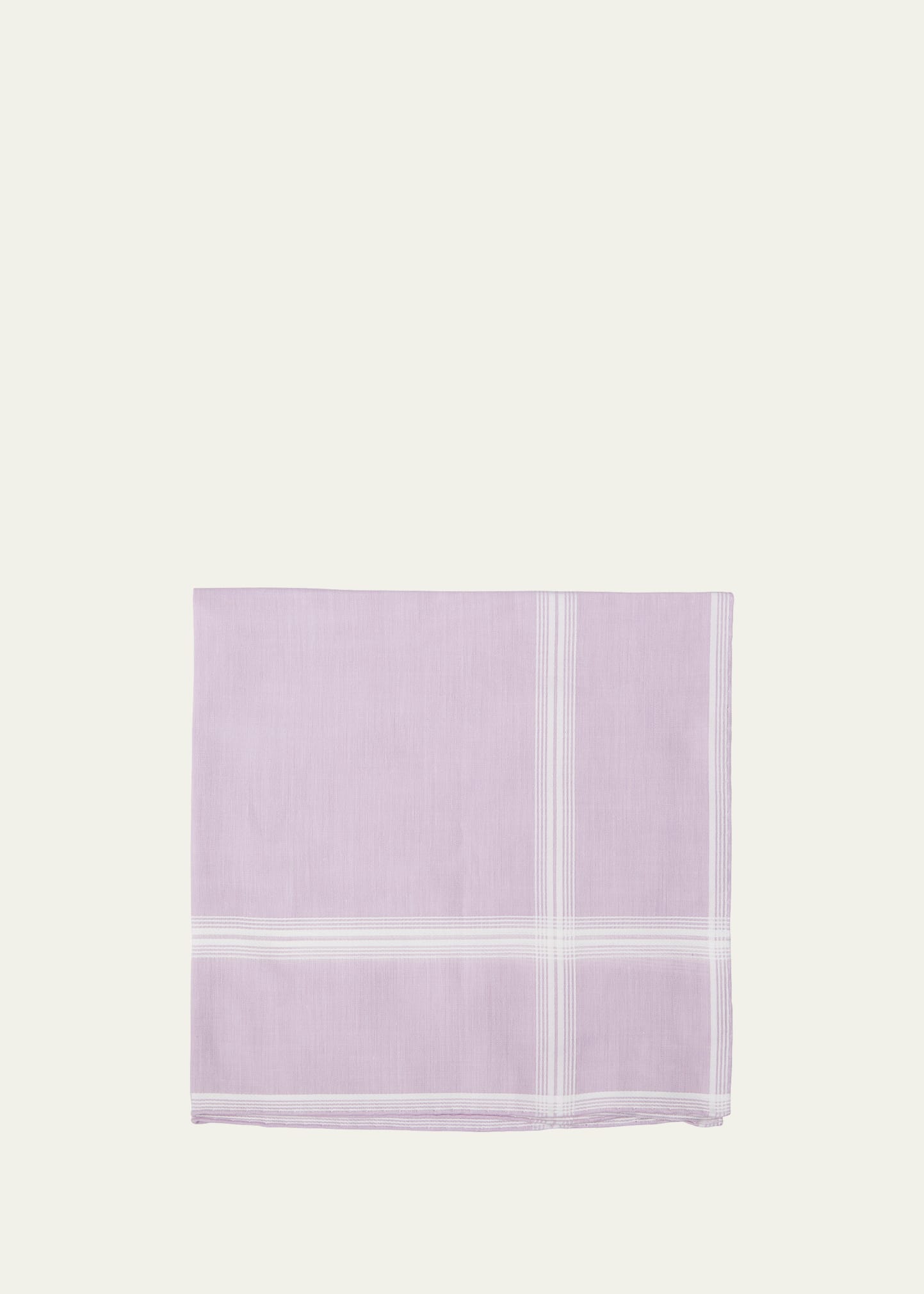 Simonnot Godard Men's Micro-stripe Hankerchief In Lilac