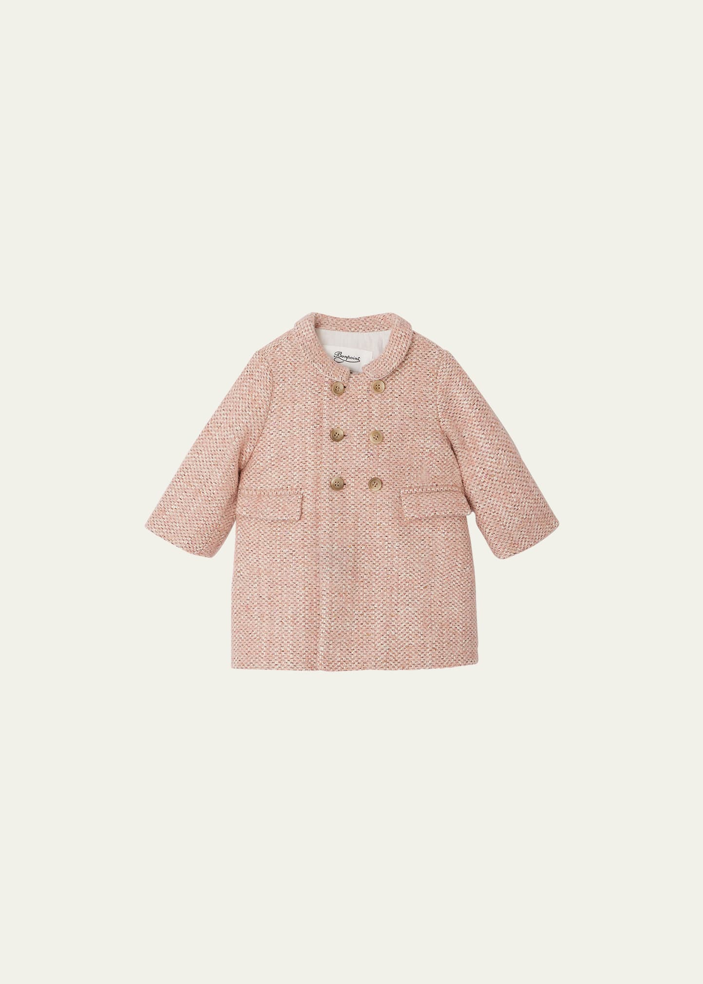 Bonpoint Girl's Moka Double-Breasted Coat, Size 6M-18M | Smart Closet