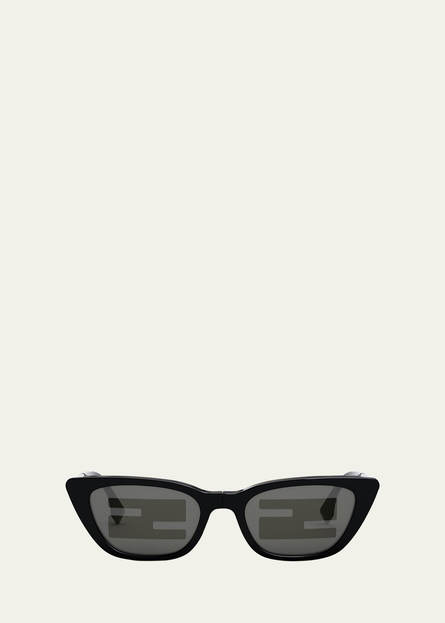 Baguette - Black acetate and metal sunglasses