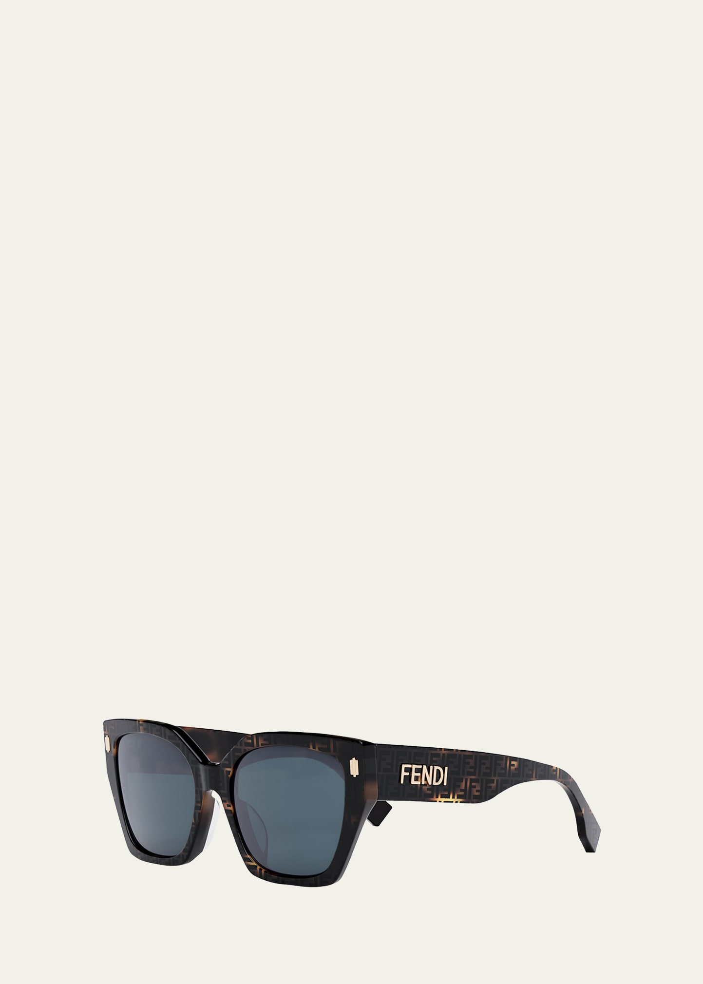 Fendi All-Over FF Acetate Cat-Eye Sunglasses