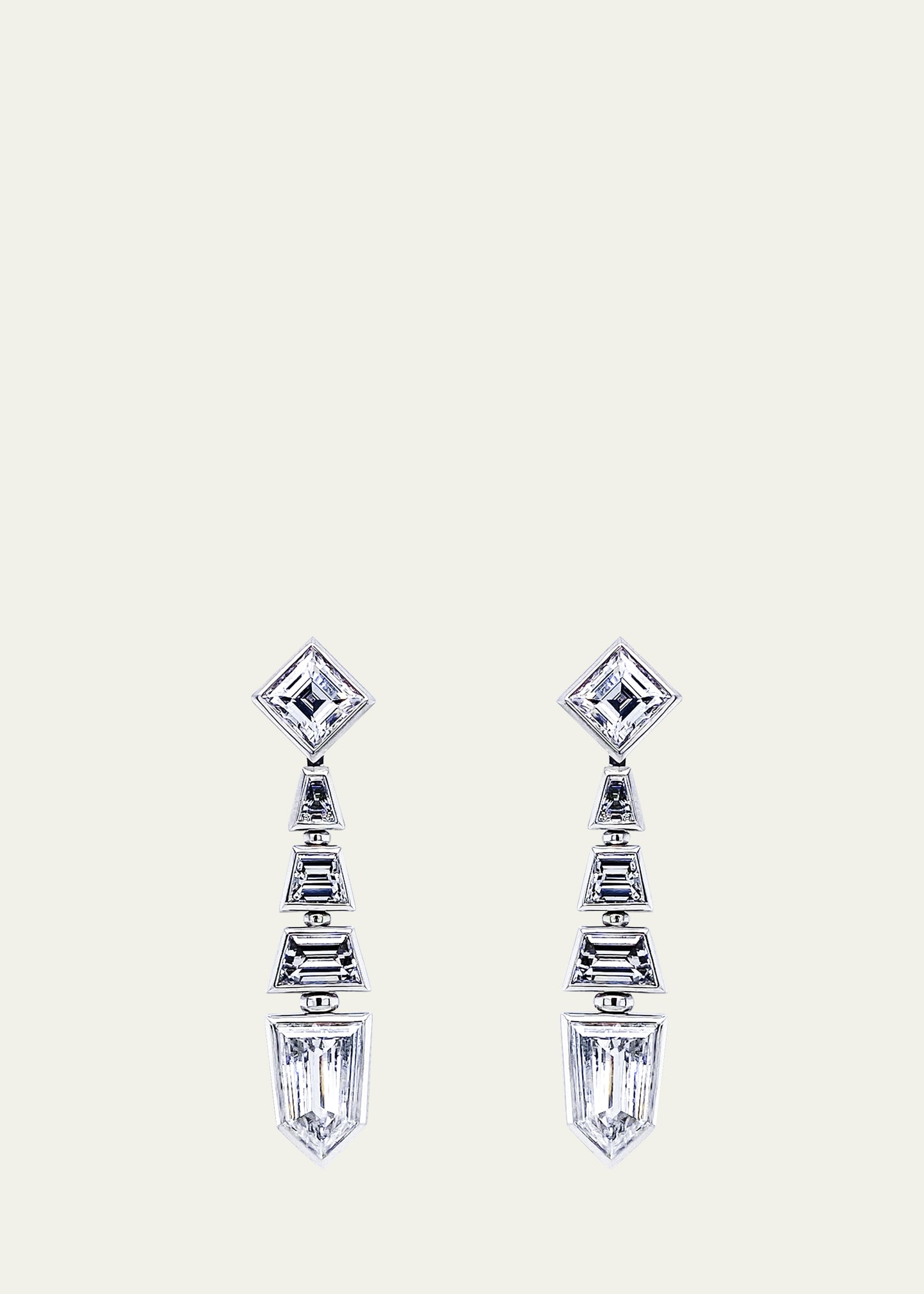 Bayco Diamond Drop Earrings in Platinum