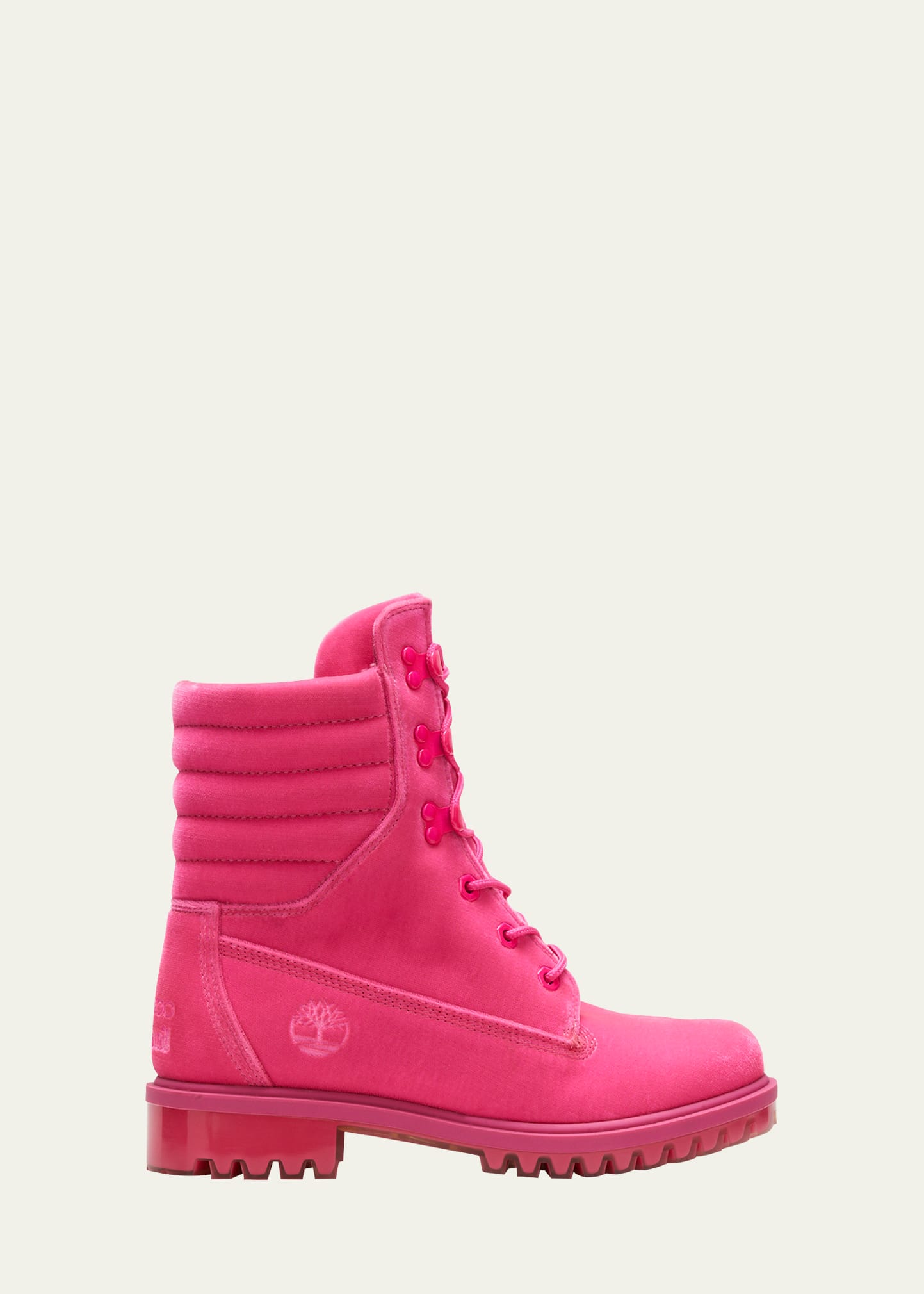 Jimmy Choo X Timberland 8 Inch Puffer Boot In Hotpink