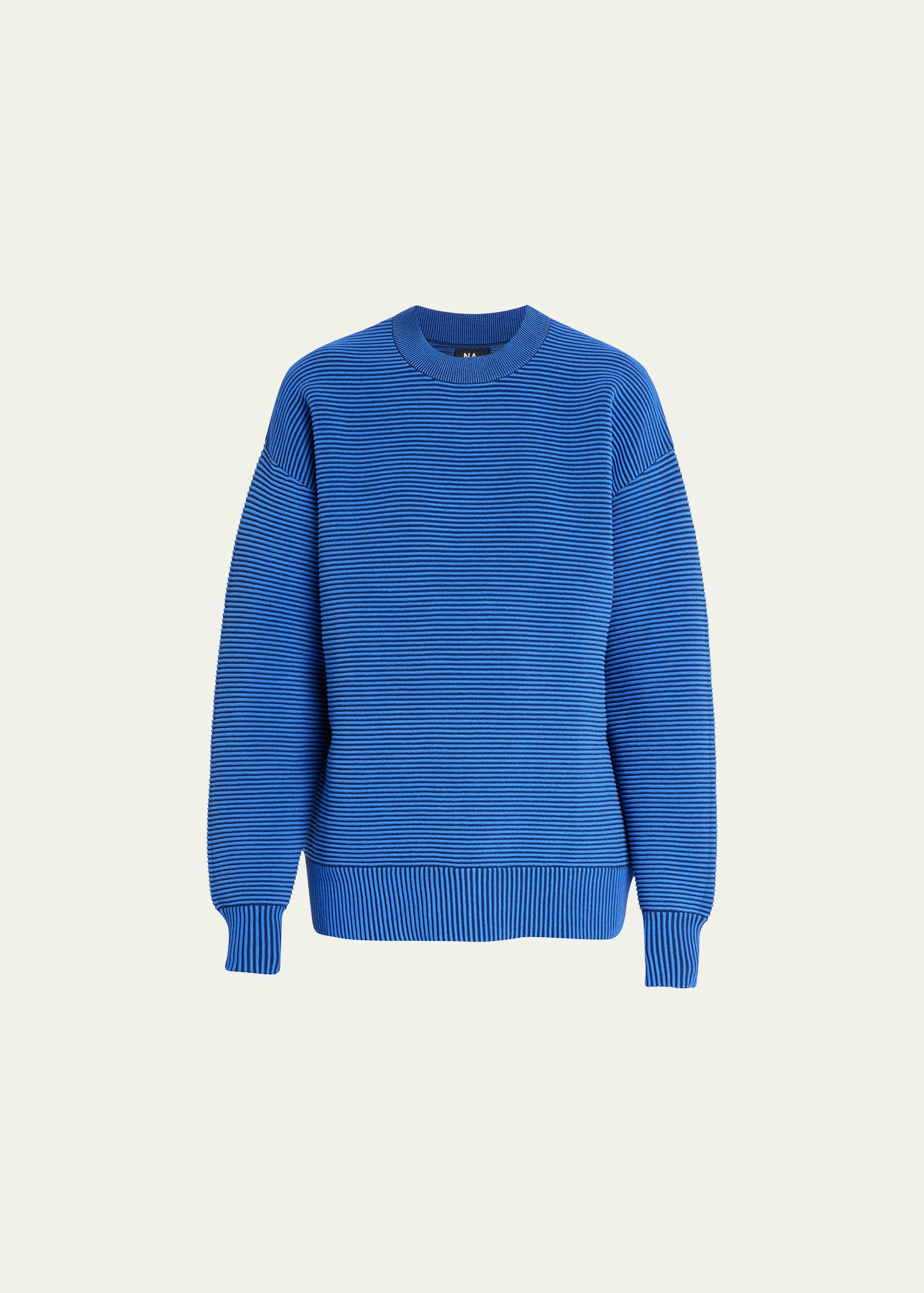 Nagnata Sonny Crew-neck Sweater In Azure Blue Navy
