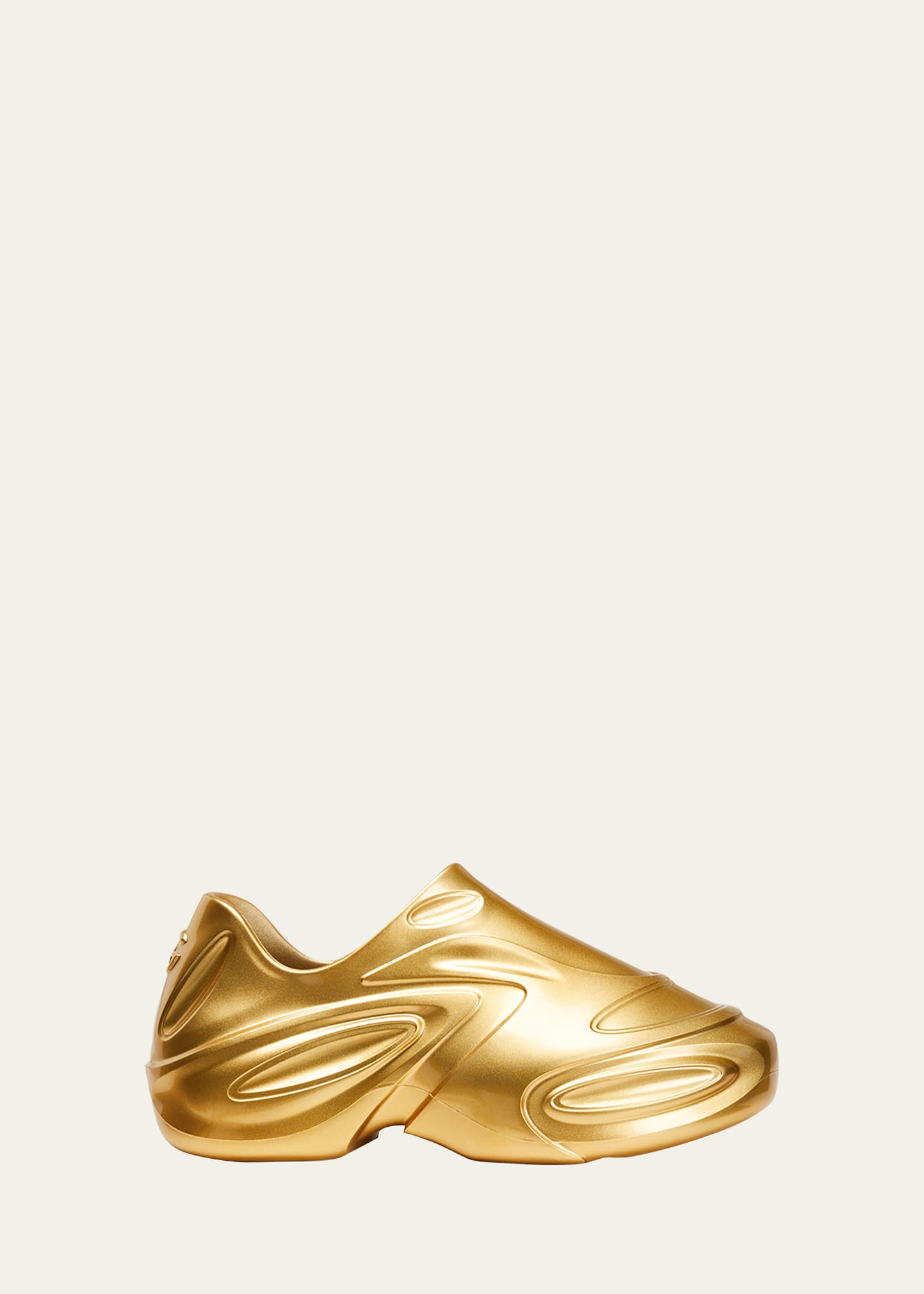 Men's Gold-Tone Foiled Rubber Toy Sneakers