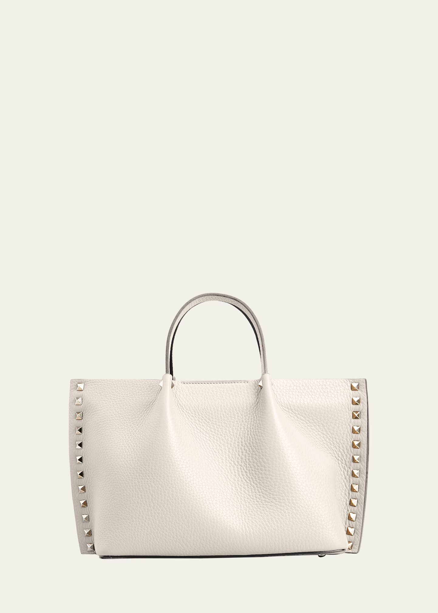 Rockstud Small East-West Leather Tote Bag
