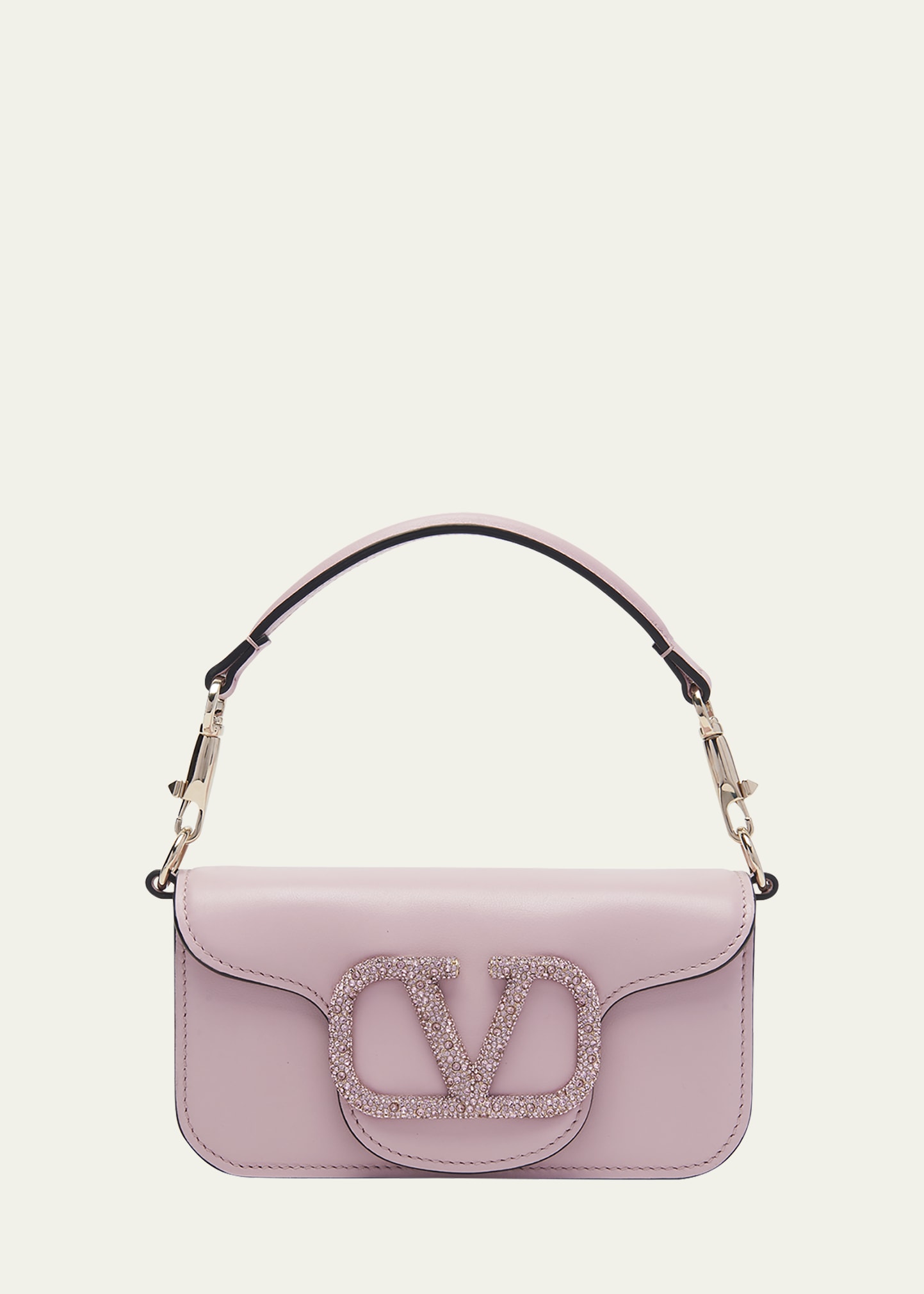 Valentino Garavani Loco Small Vlogo Rhinestone Shoulder Bag In Water ...