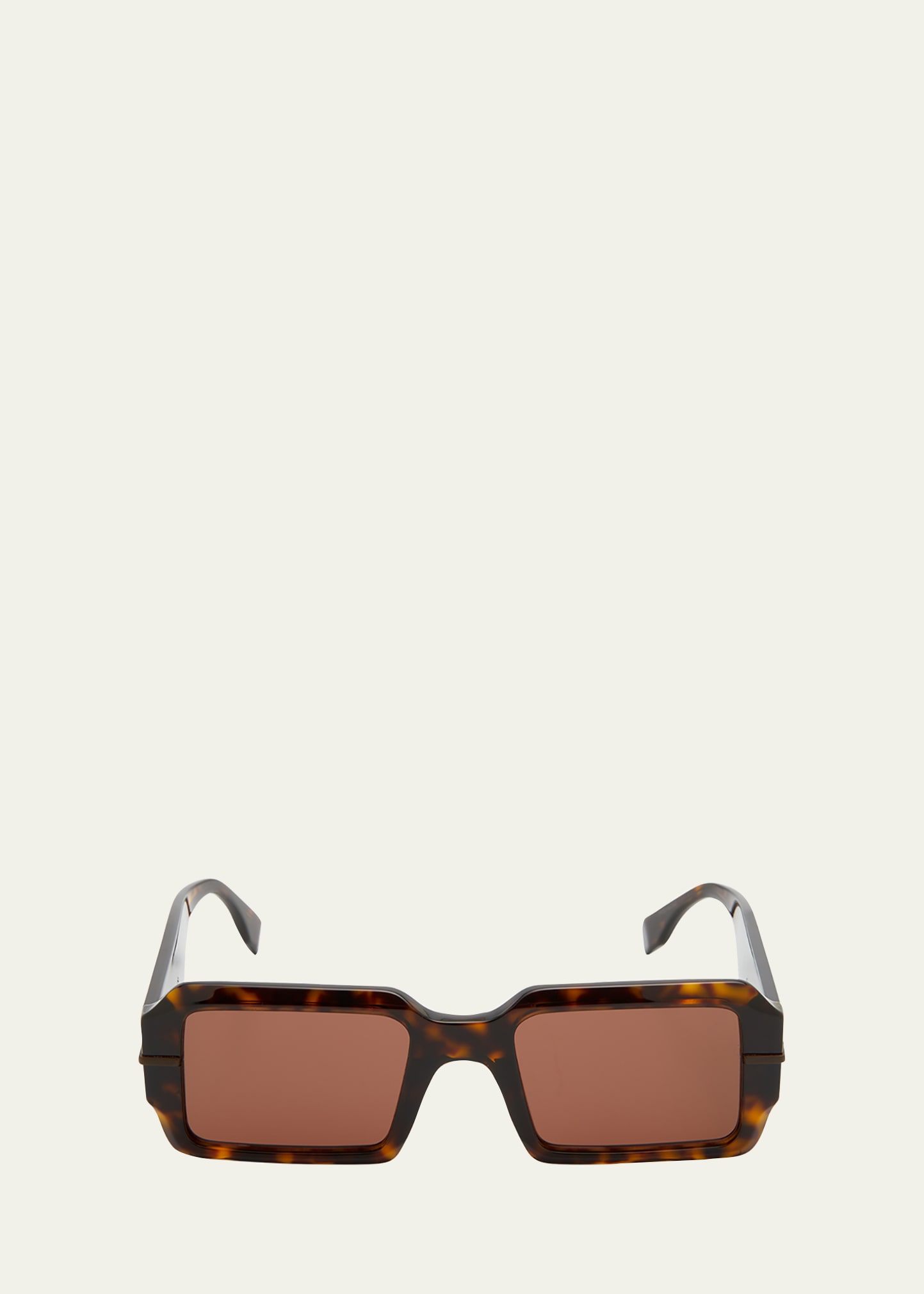 Men's Raised Logo Rectangle Sunglasses
