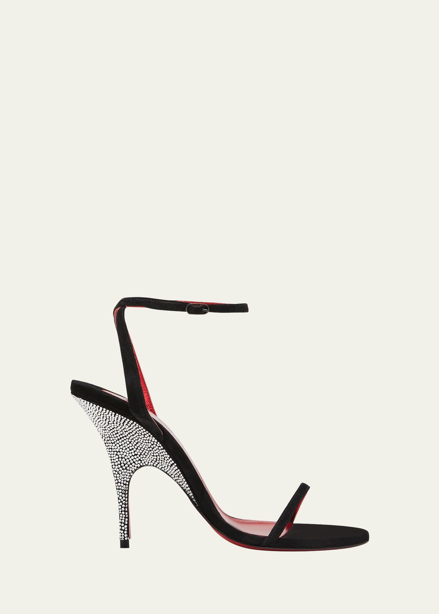 Christian Louboutin Arch Queen Embellished Red Sole Sandals In Black/psy Loubi