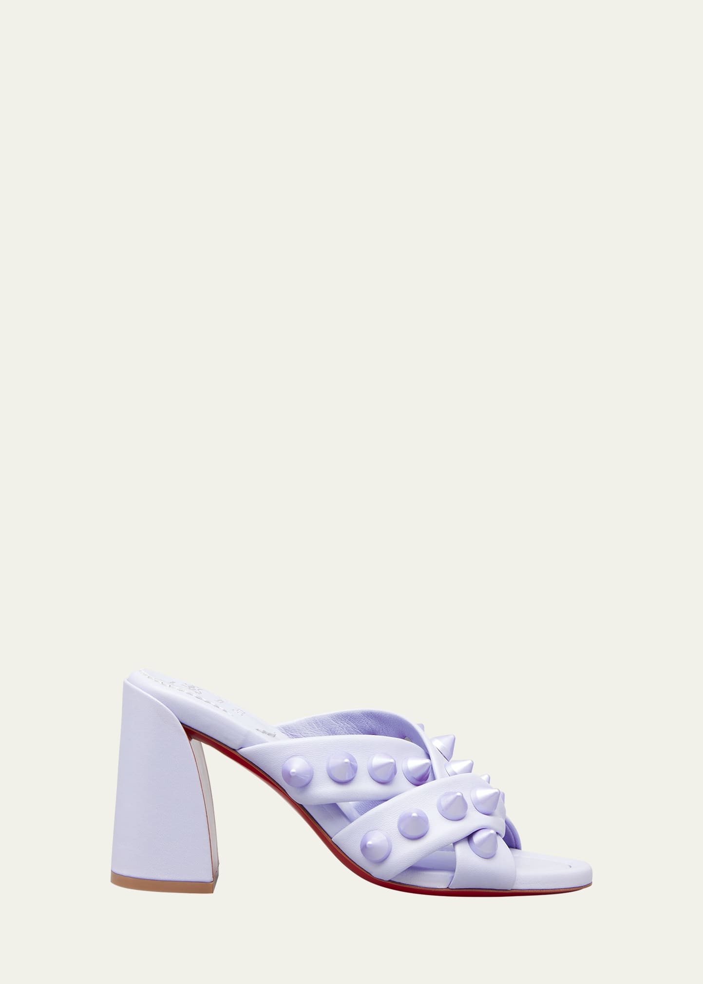 Christian Louboutin Spika Club Caged Red Sole Mule Sandals In L277 Skylightlin