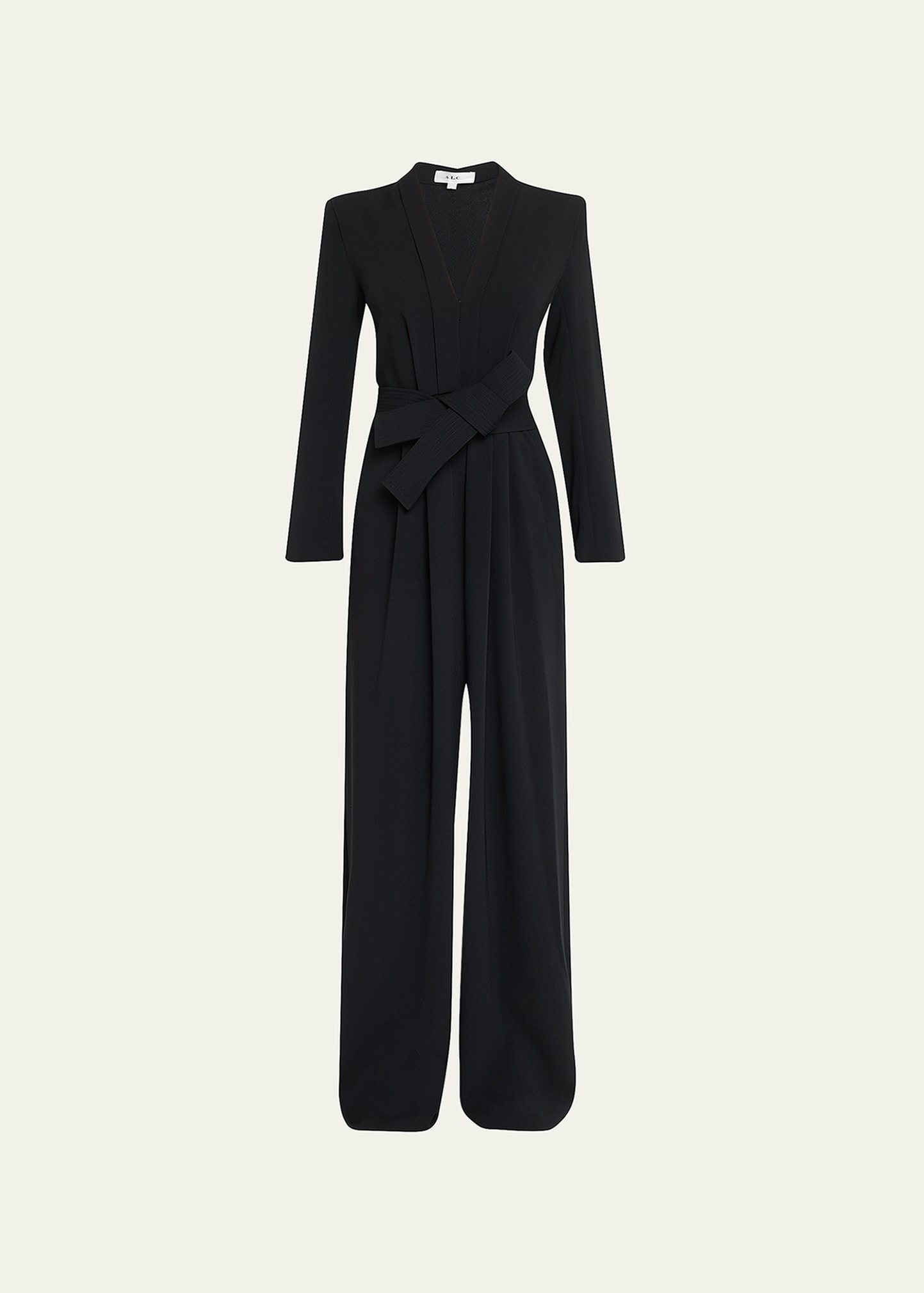 Shop A.l.c Kieran Ii Tailored Wide-leg Jumpsuit In Black