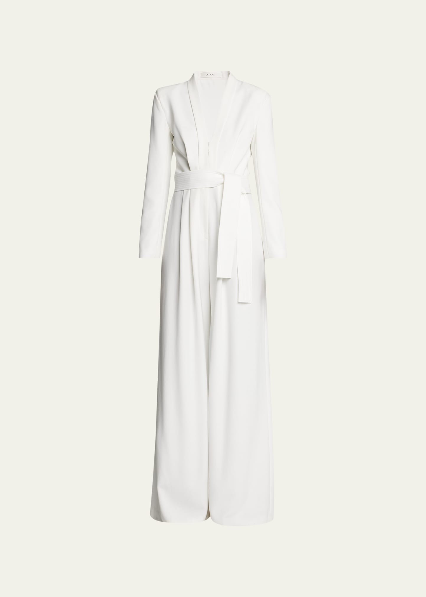 Shop A.l.c Kieran Ii Tailored Wide-leg Jumpsuit In White