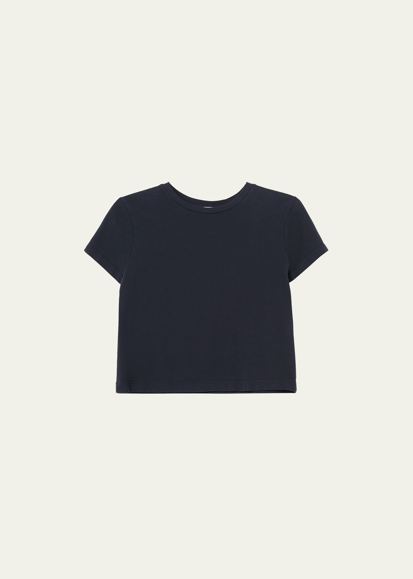 Agolde Adine Cropped Crewneck Tee In Nocturne Midni