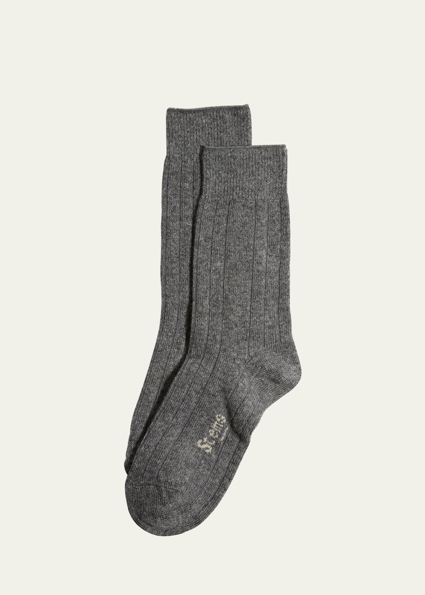 Ribbed Lux Cashmere Socks