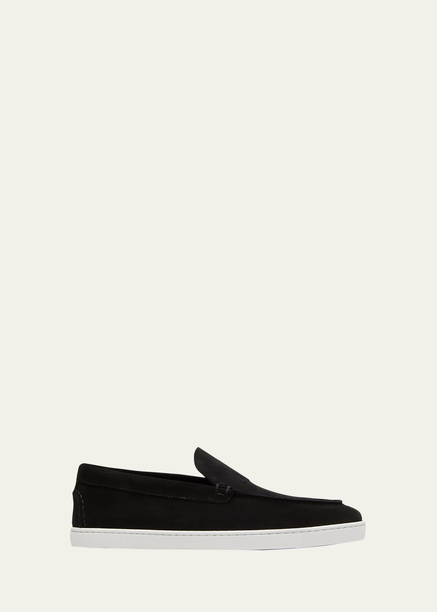 Christian Louboutin Varsiboat Suede Loafers In Goose