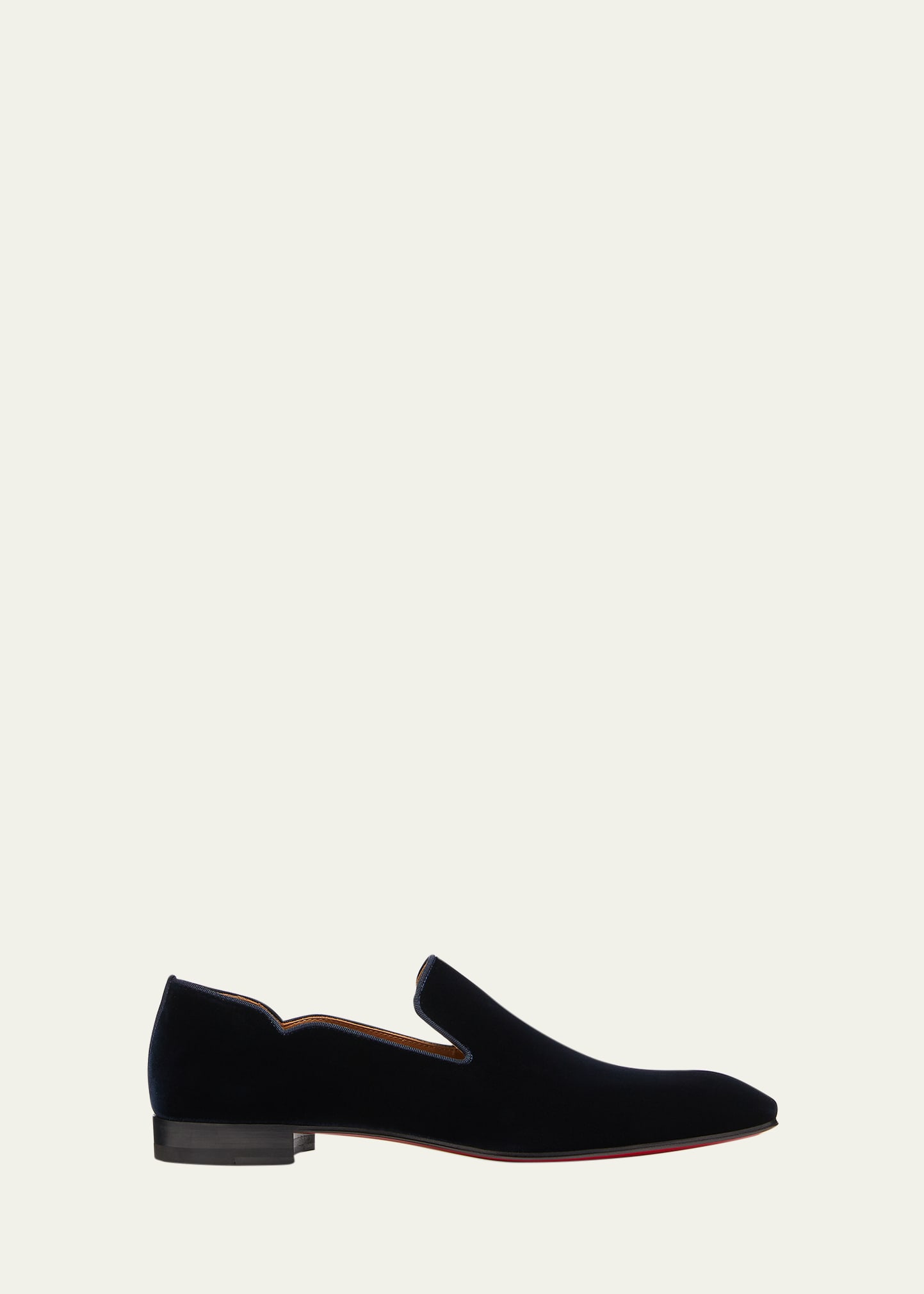 Christian Louboutin Danny Flex Loafers In Black Leather In Navy