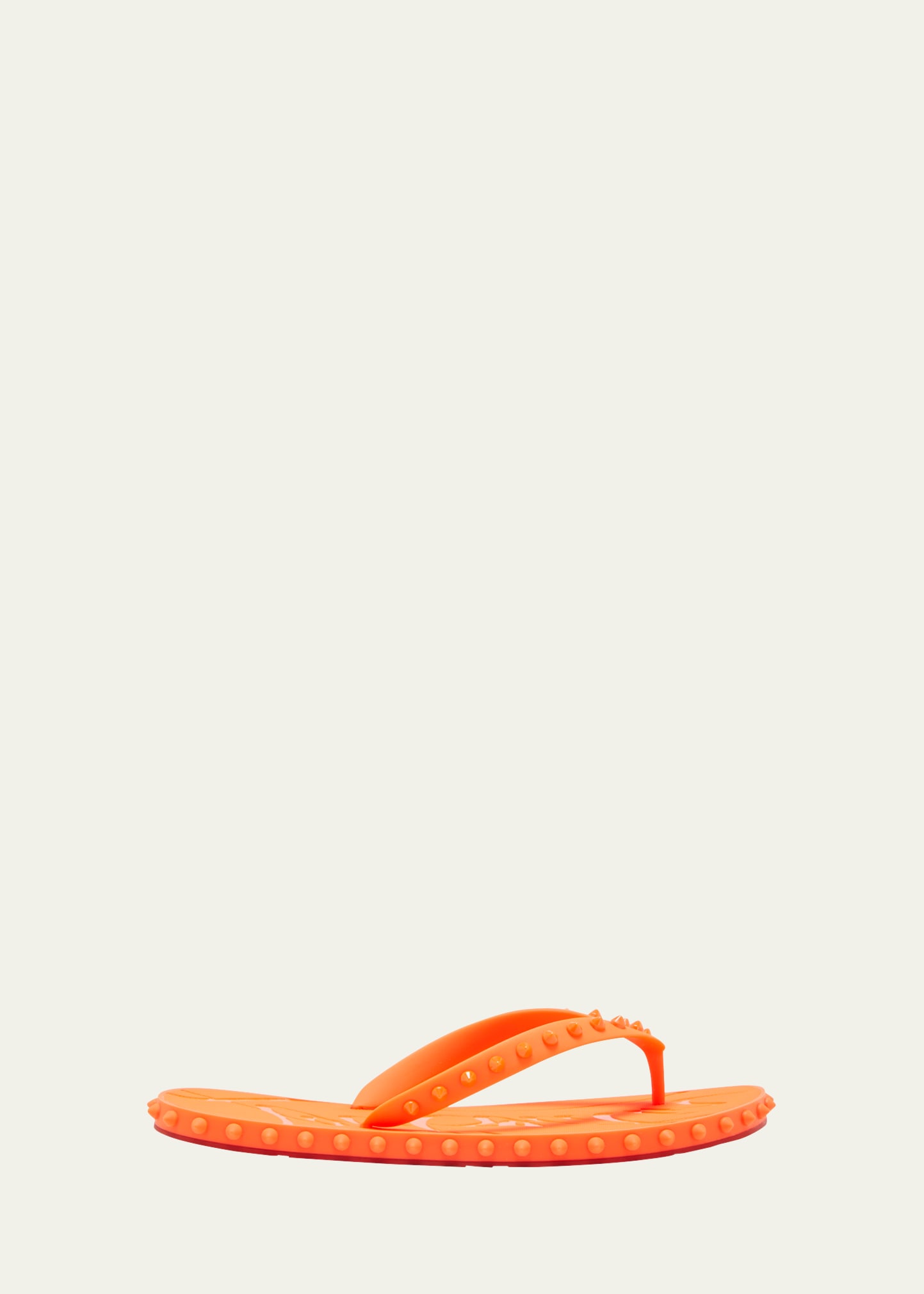 Christian Louboutin Super Loubi Flip Flop In Fluo Orange