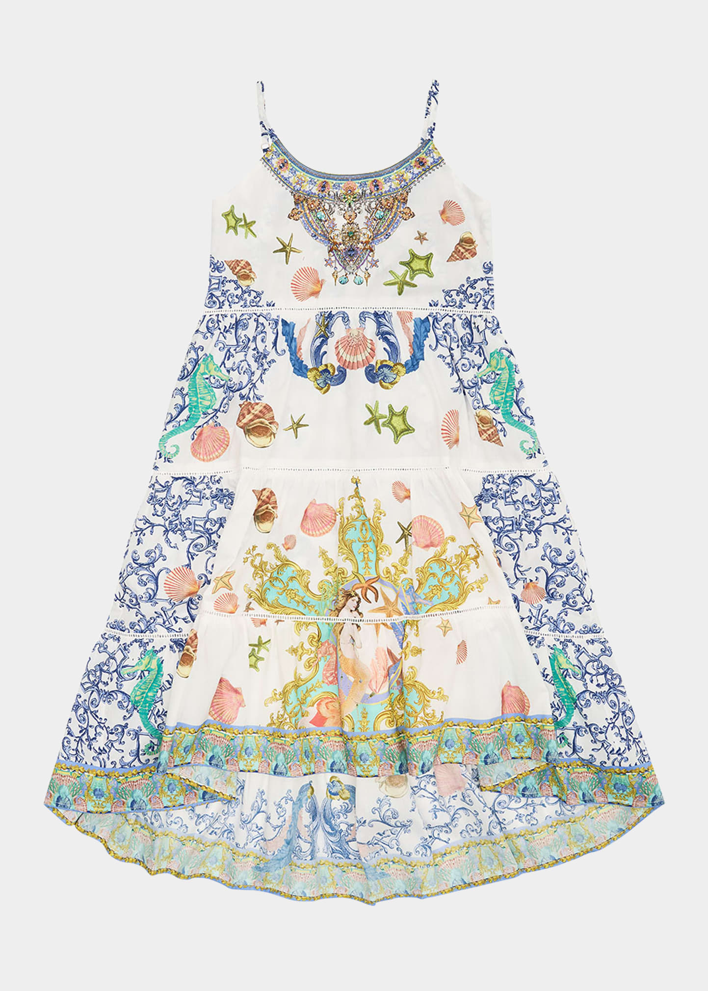 Girl's Star Of The Sea High-Low Dress, Size 4-10