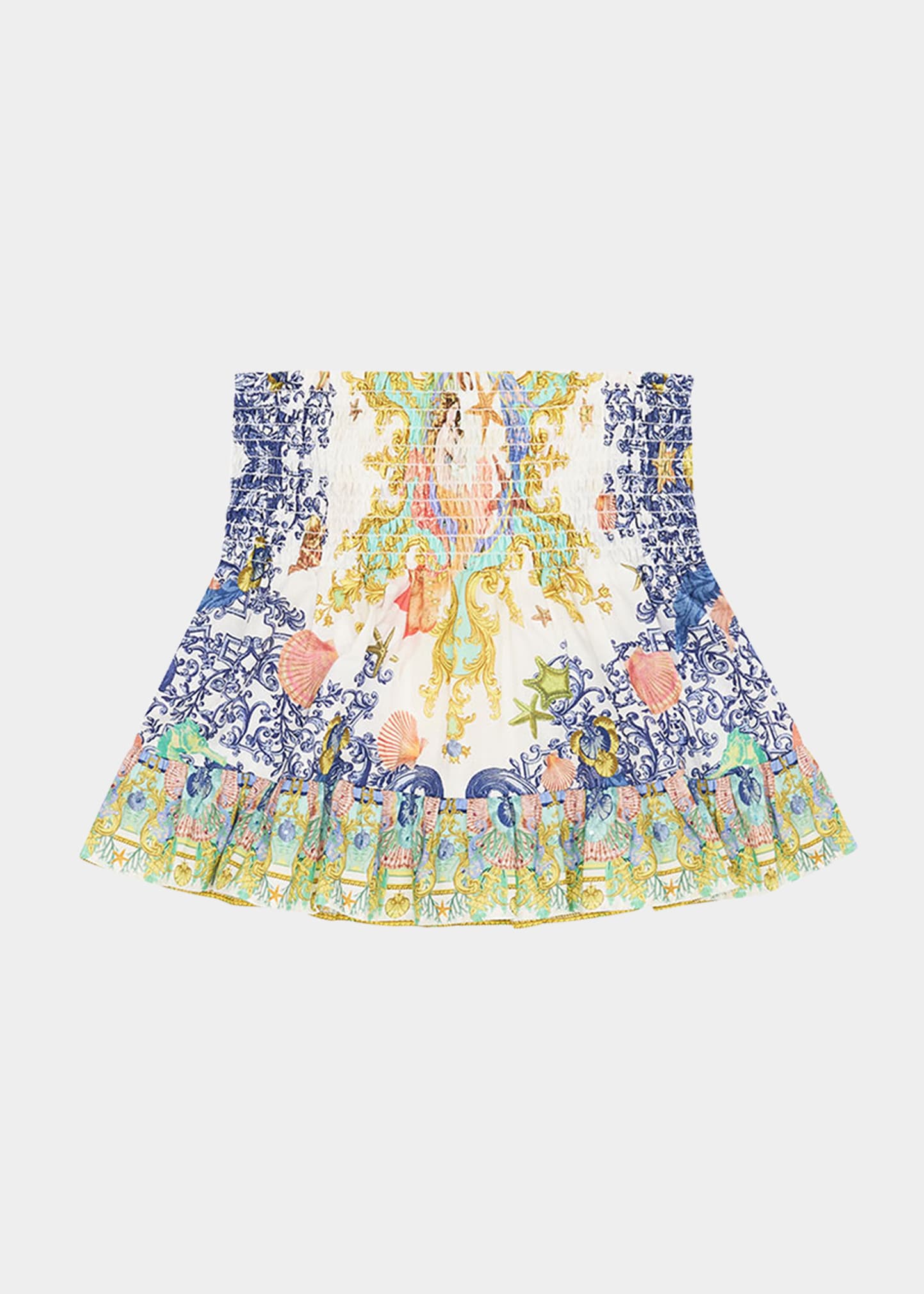 Girl's Star Of The Sea Shirring Skirt, Size 4-10