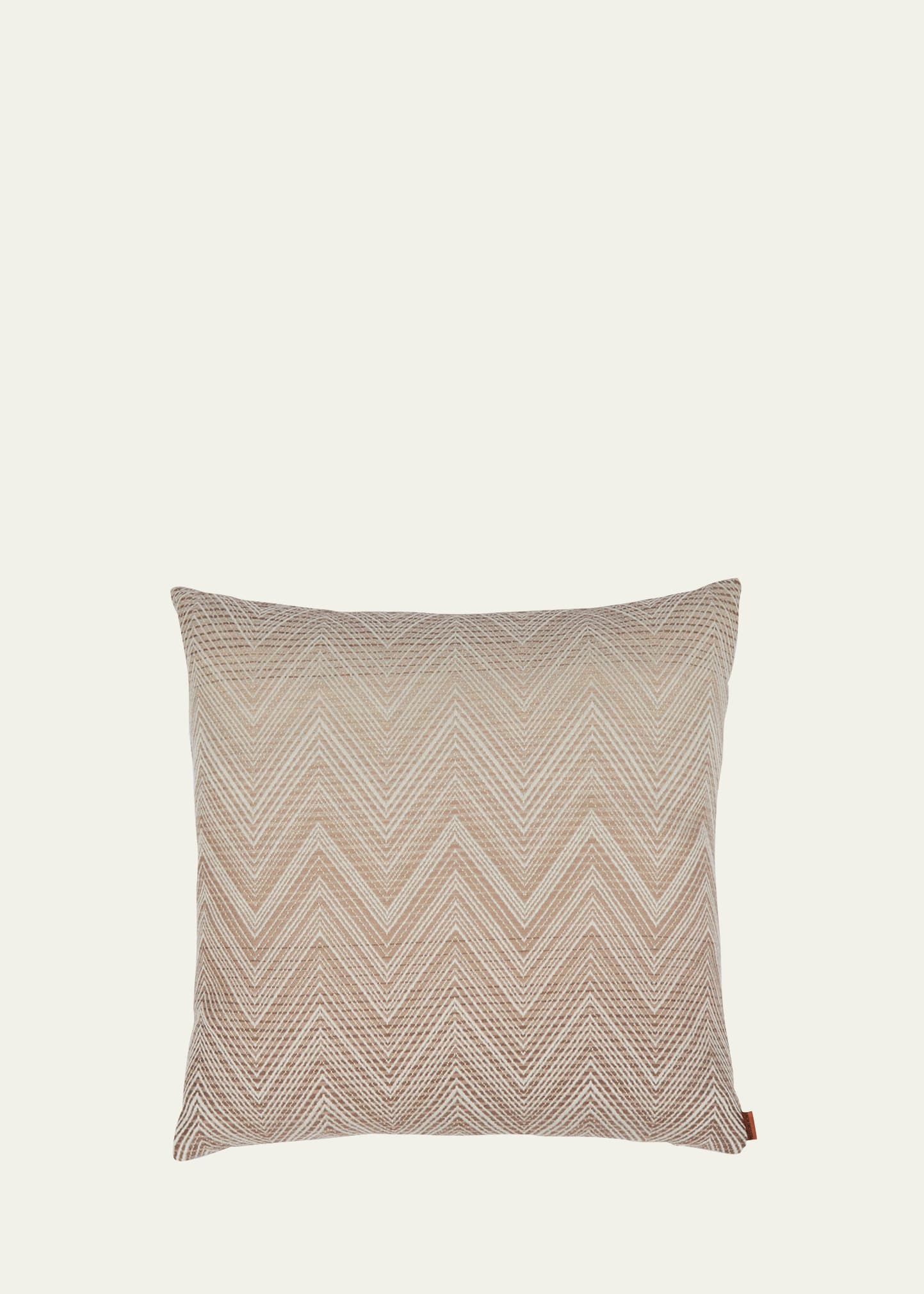 Missoni Timmy Merino Wool Ombre Chevron Cushion In 481-beige/bianco