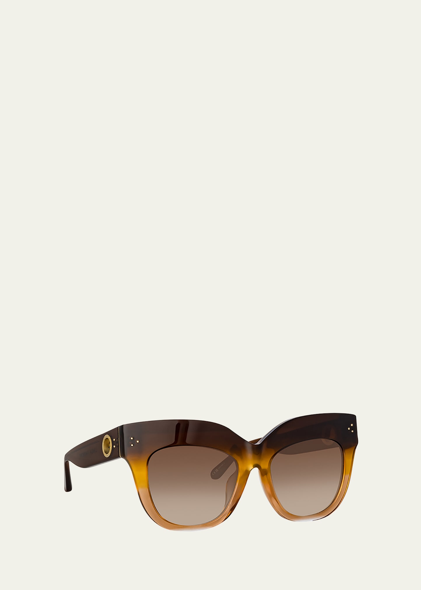 LINDA FARROW DUNAWAY OMBRÉ ACETATE CAT-EYE SUNGLASSES