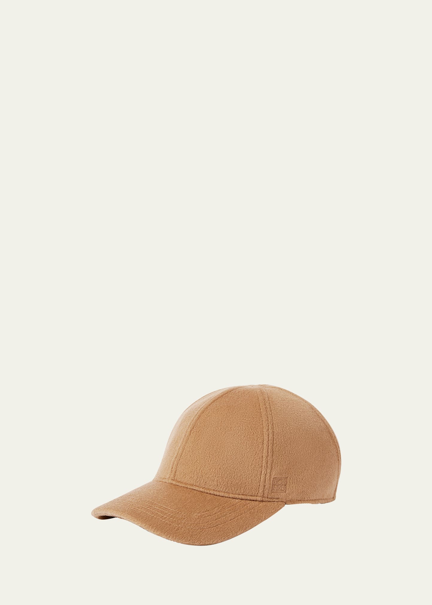 Totême Textured Monogram Baseball Hat In Camel