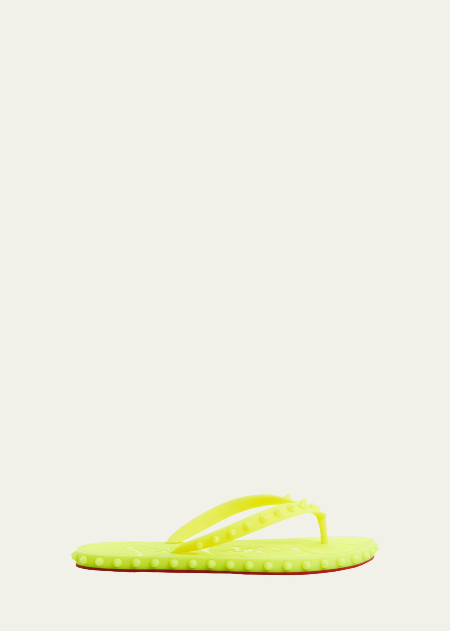 Christian Louboutin Super Loubi Flip Flop In Fluo Yellow
