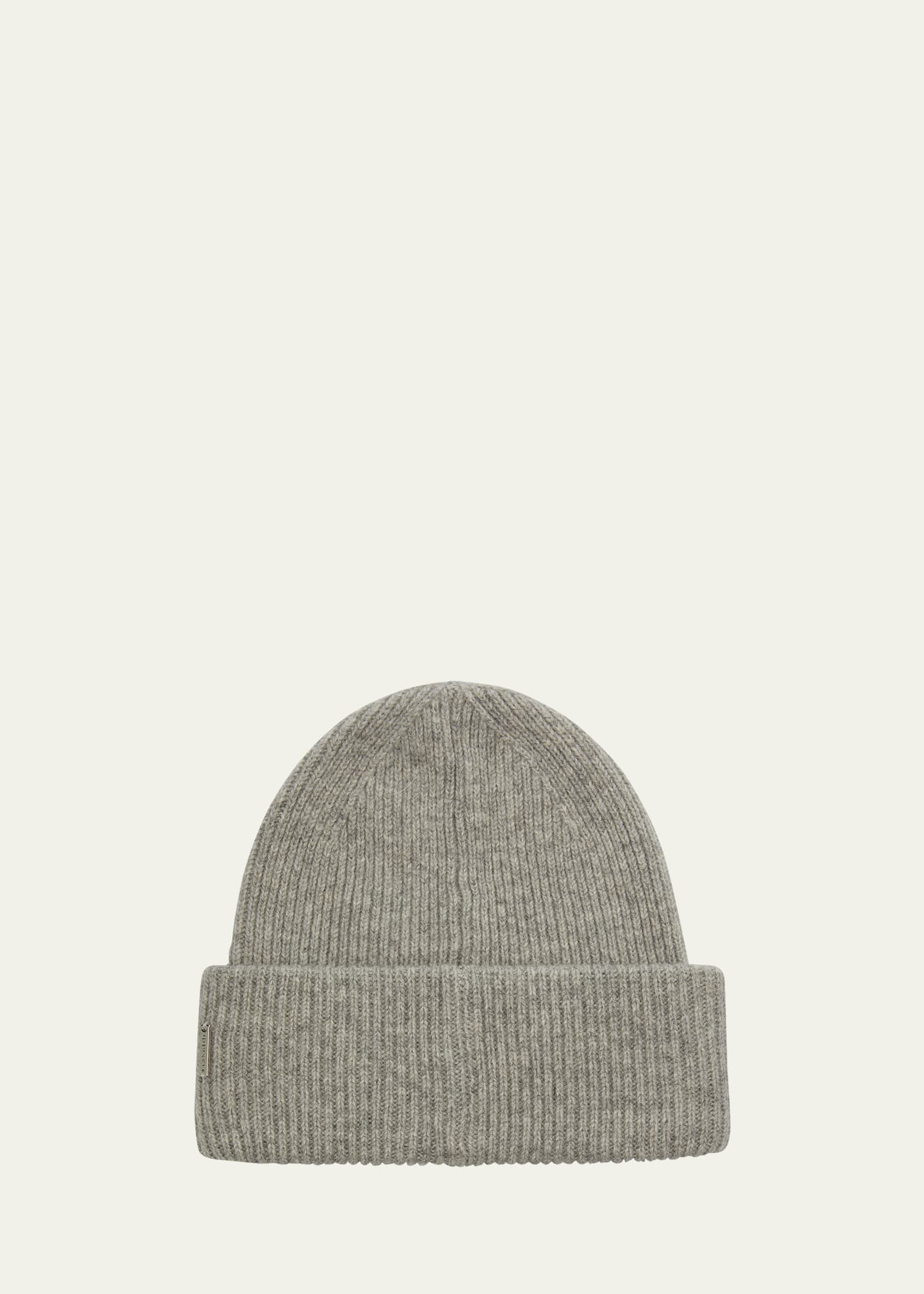 Gorski Ribbed Wool Beanie In Gray