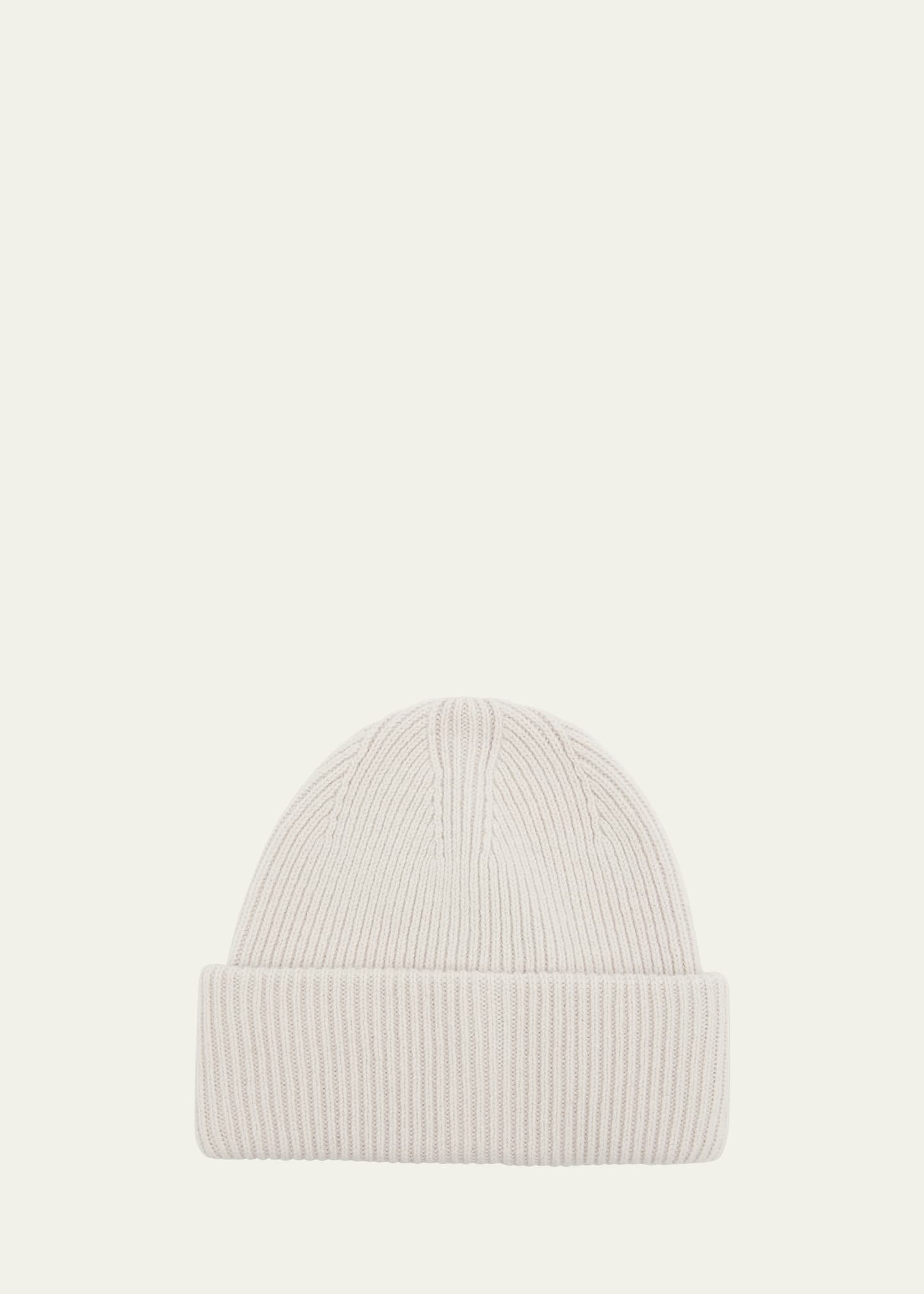 Shop Gorski Ribbed Wool Beanie In Silver Gray