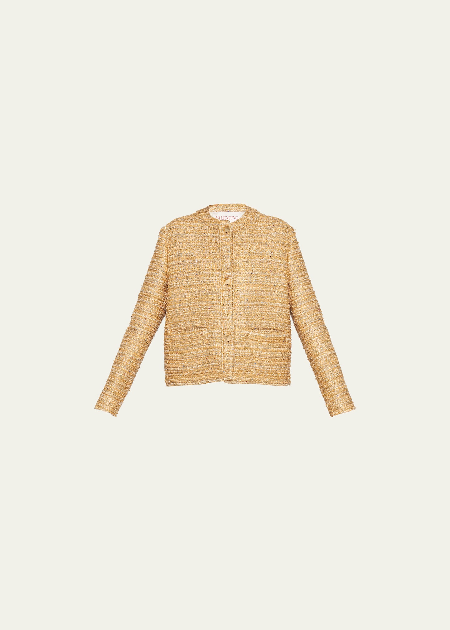 Embellished Gold Tweed Jacket