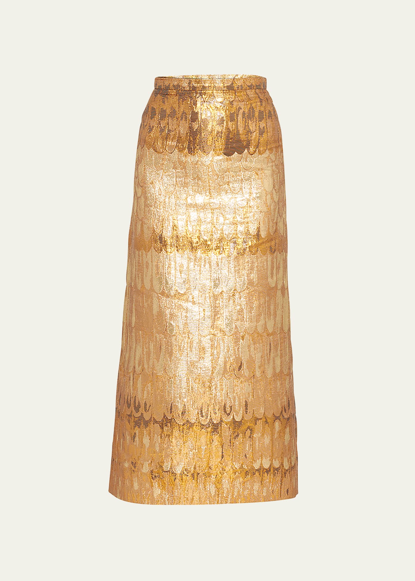 Broccato Golden Wings Maxi Skirt