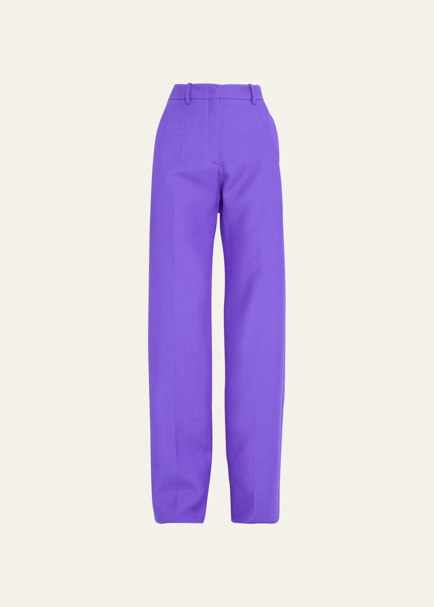 Crepe Straight-Leg Pants