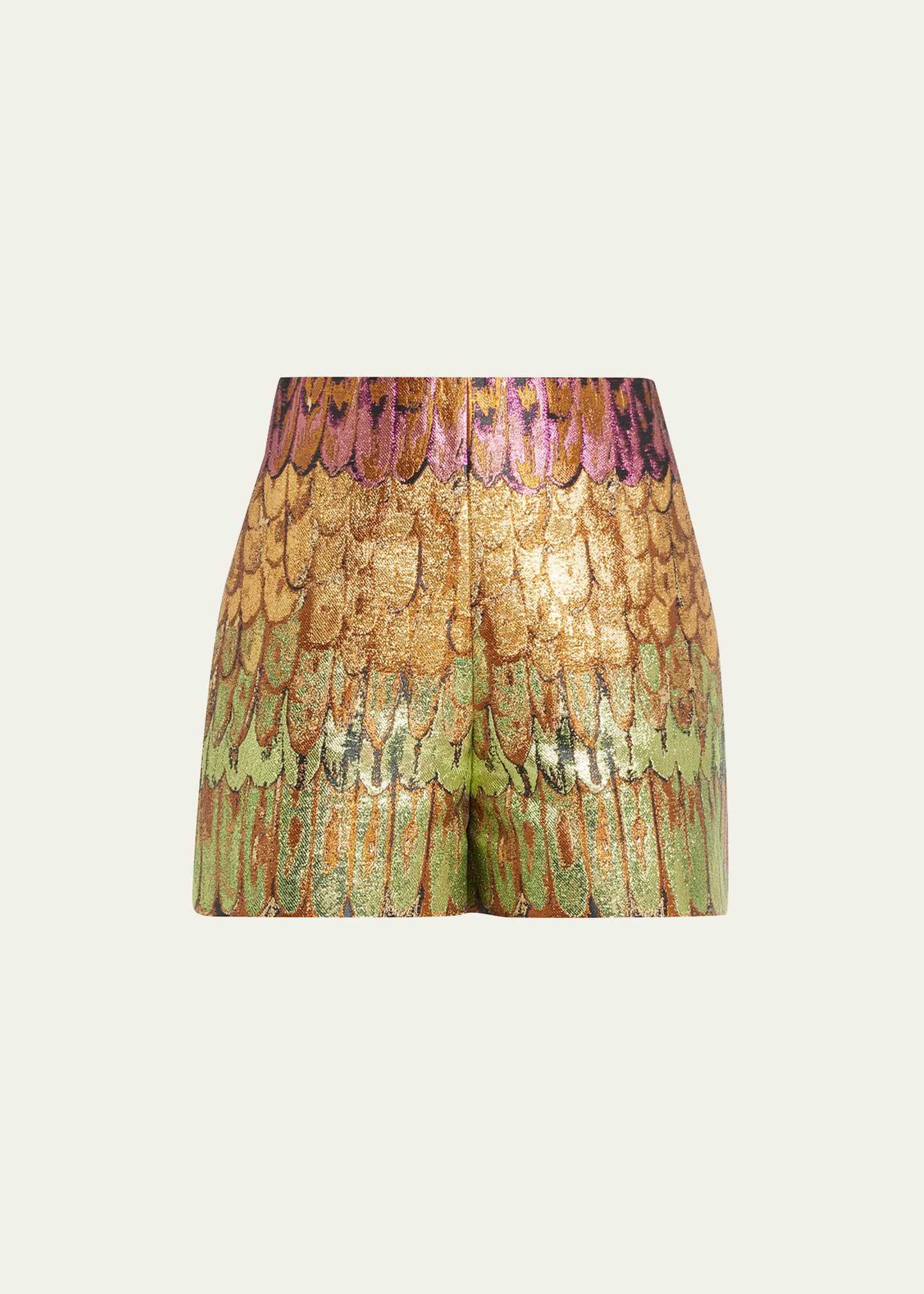 Golden Wings Metallic Brocade Shorts