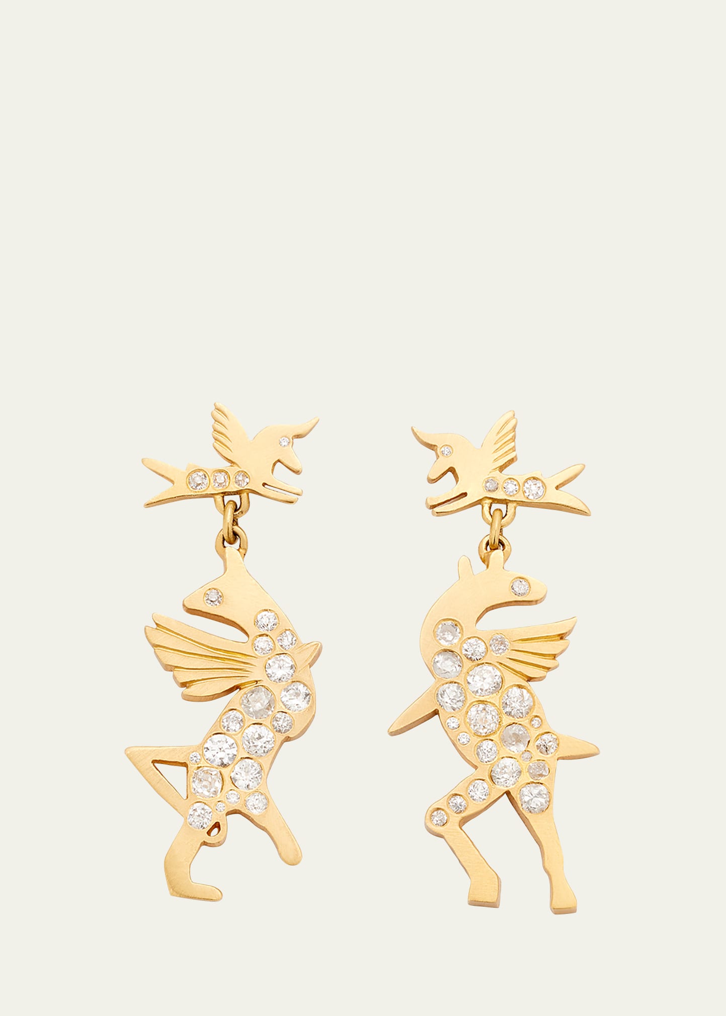 Diamond Lovers Earrings in 18k Gold